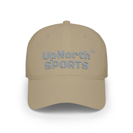 Khaki UpNorth Sports Grey Baseball Cap frontside - UpNorth SPORTS