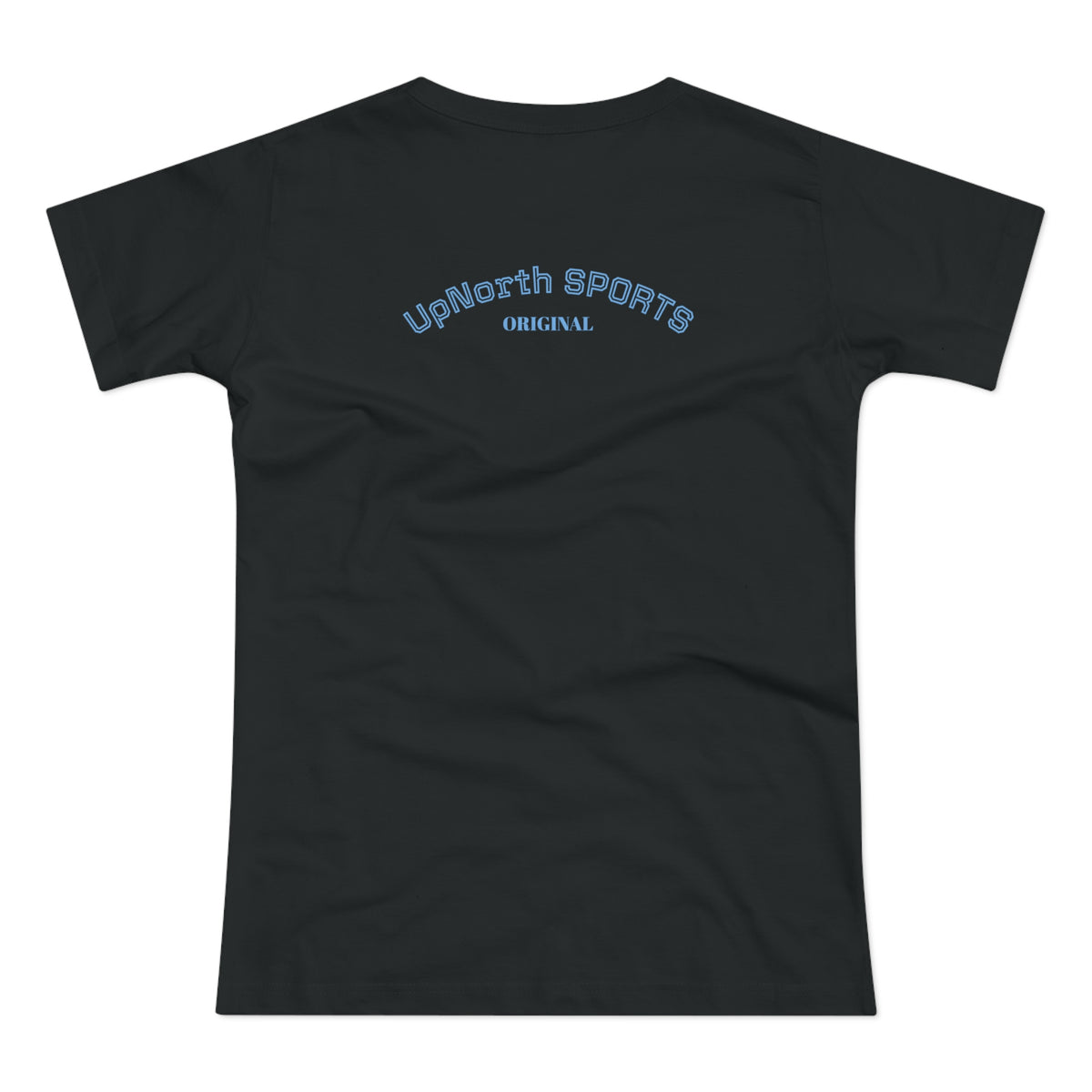 Women Black T-Shirt Light Blue backside - UpNorth SPORTS