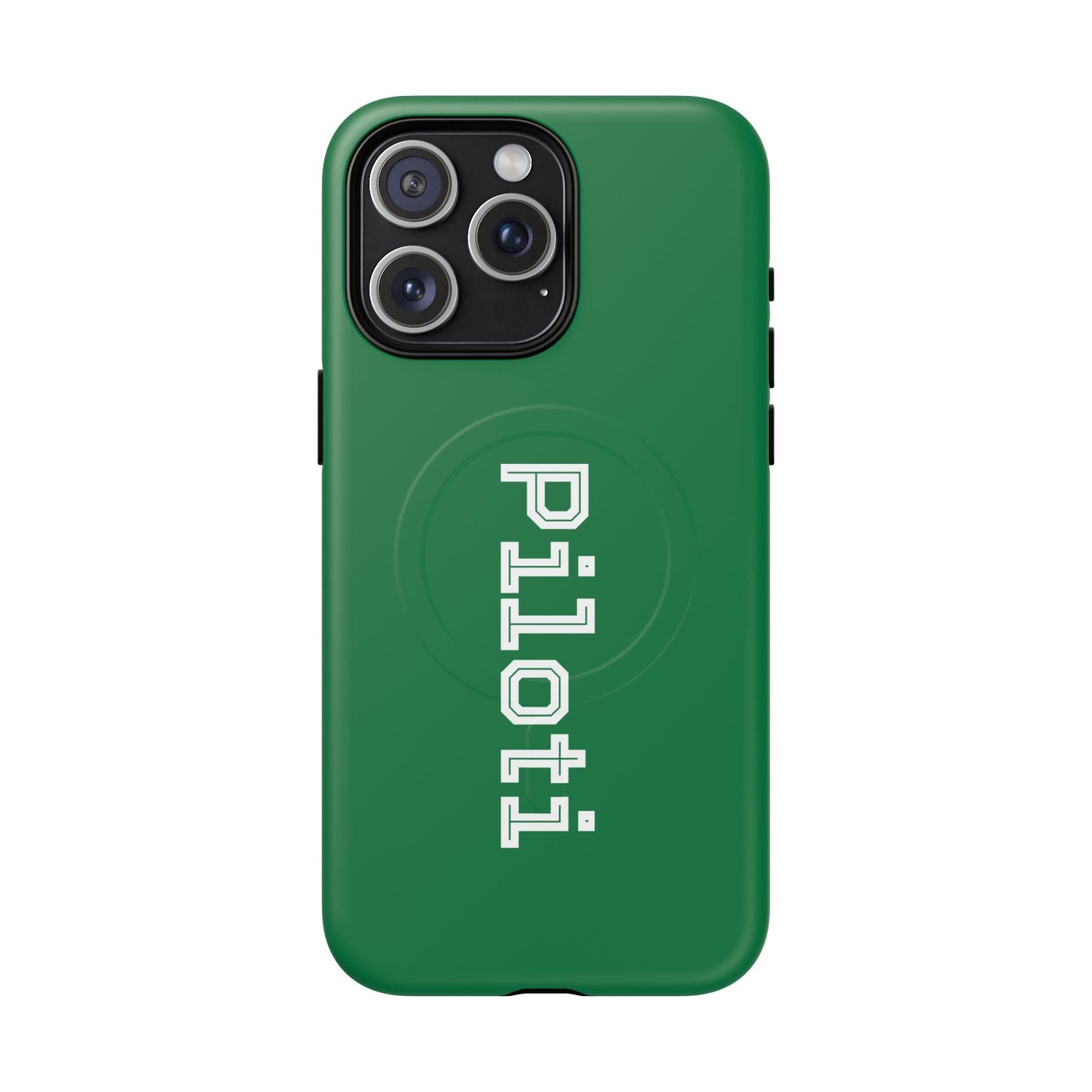 Tough Magnetic iPhone Cases Piloti in dark green Printify