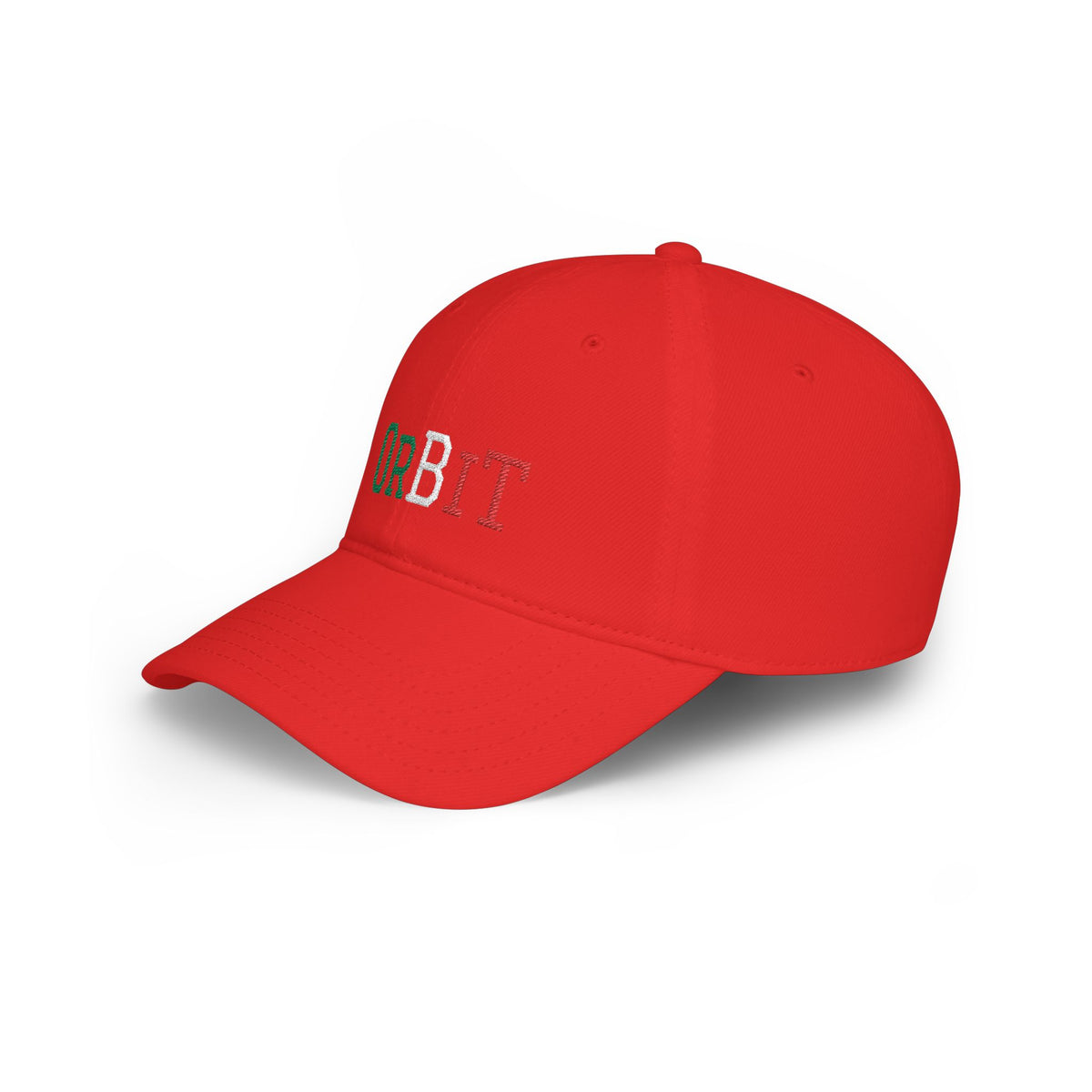 Red Orbit Baseball Cap with tricolore embroidery left side - UpNorth SPORTS