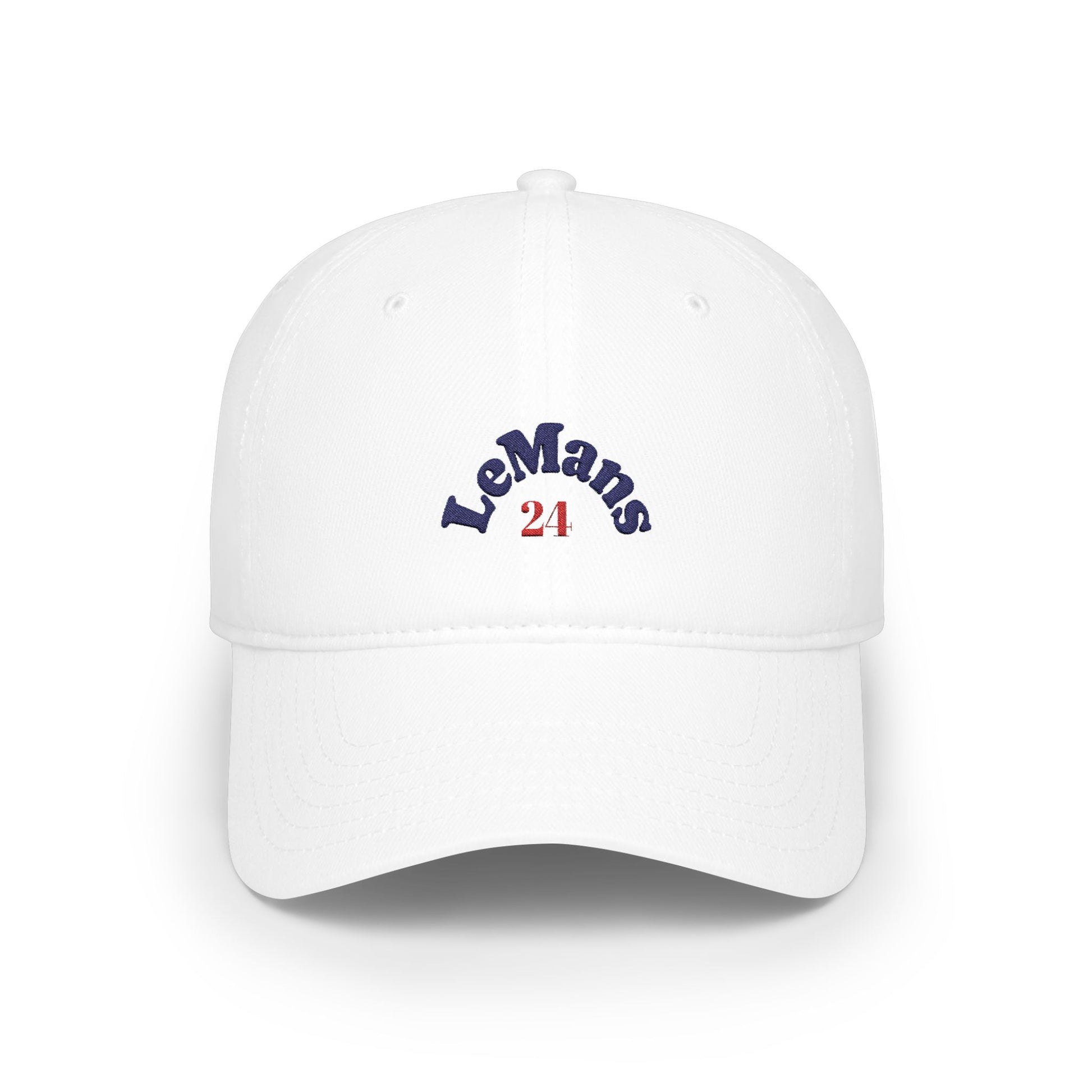 White Le Mans 24 Baseball Cap frontside - UpNorth SPORTS