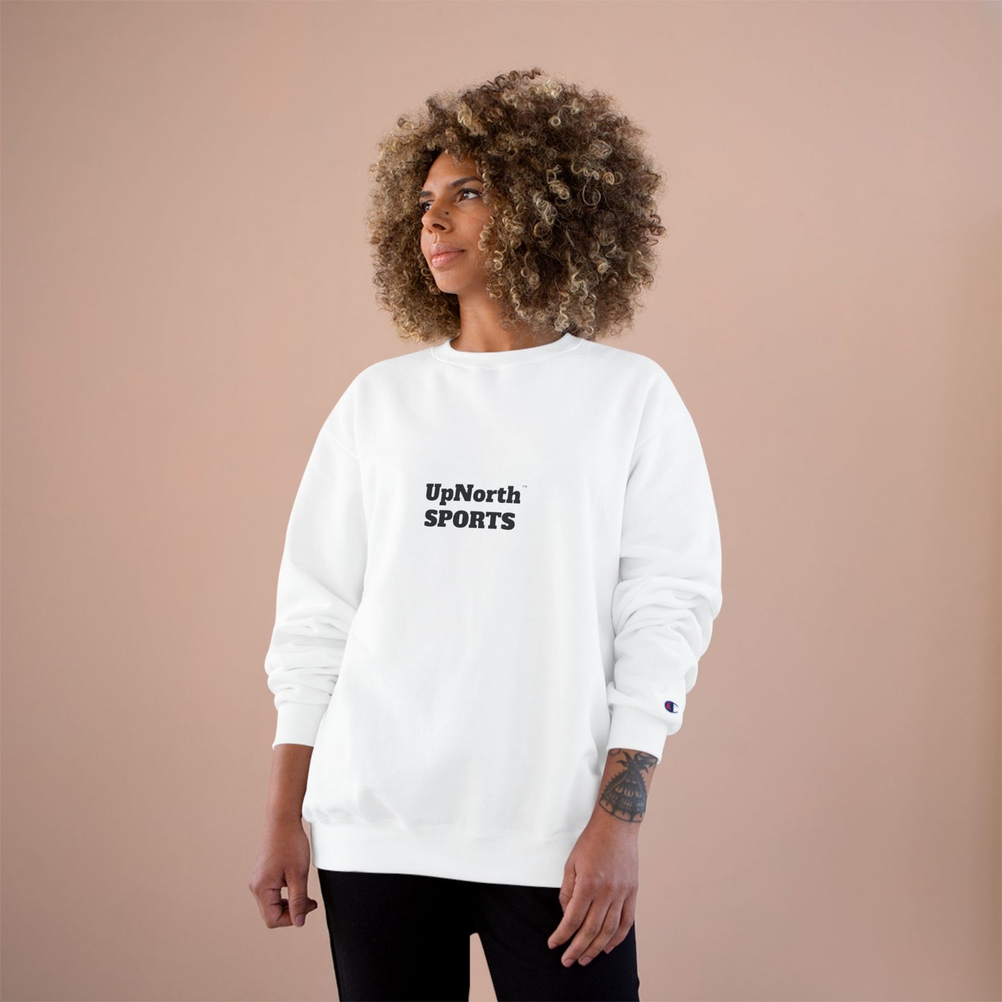 White UpNorth SPORTS Champion Sweatshirt
