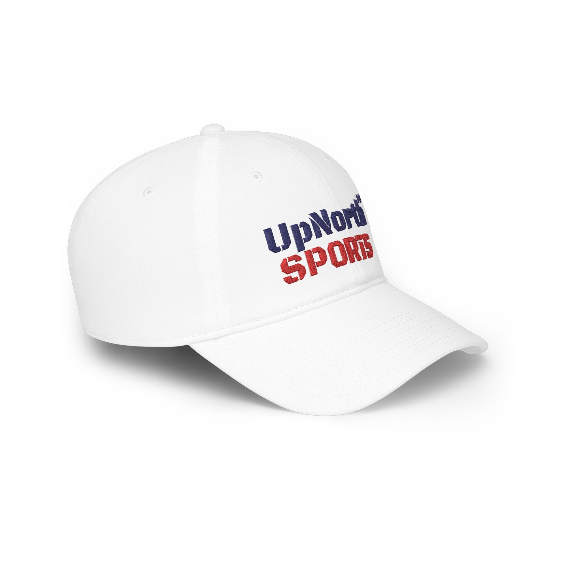 White UpNorthSPORTS Navy Red Baseball Cap right side - UpNorth SPORTS