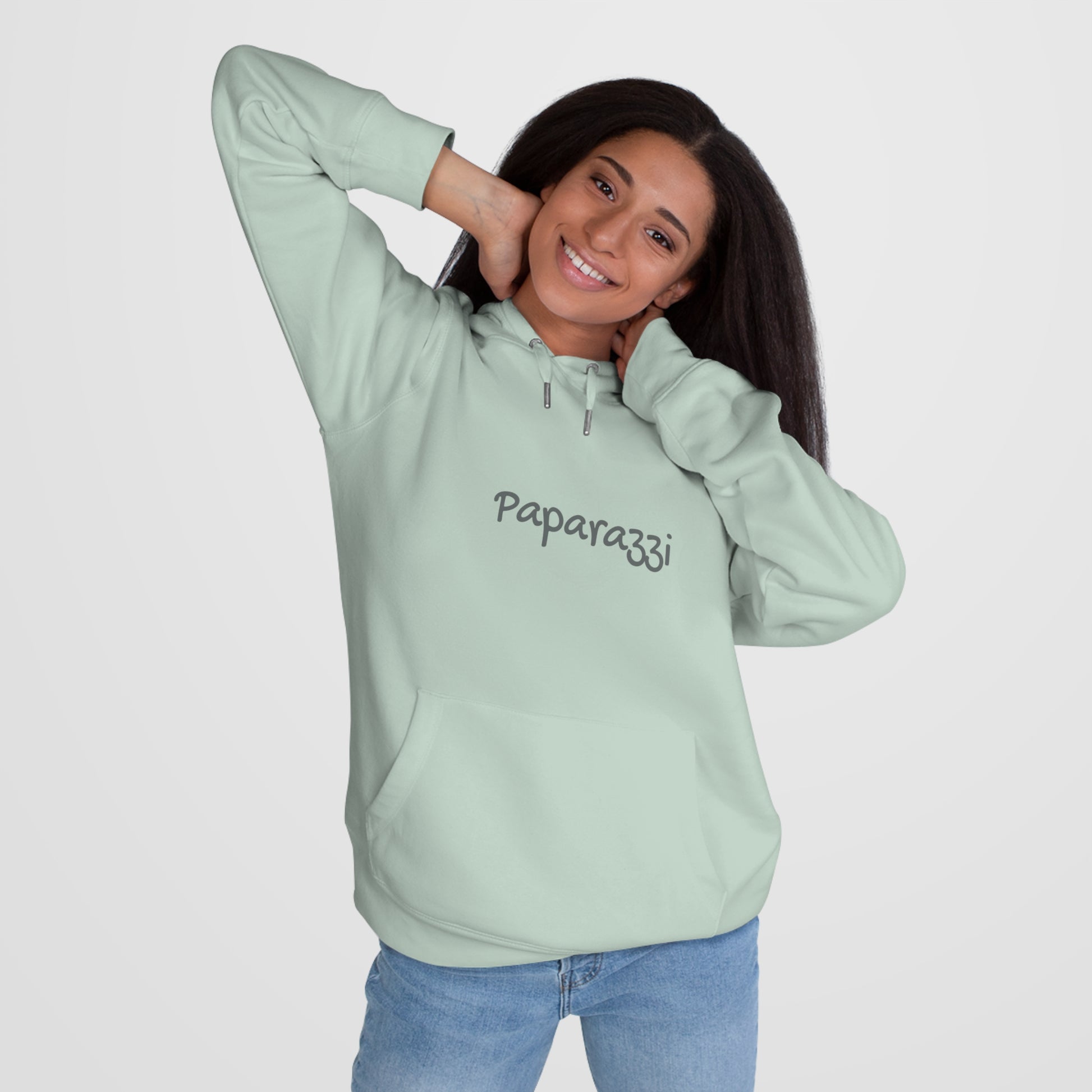Aqua Green Paparazzi Dark Grey Hoodie Printify
