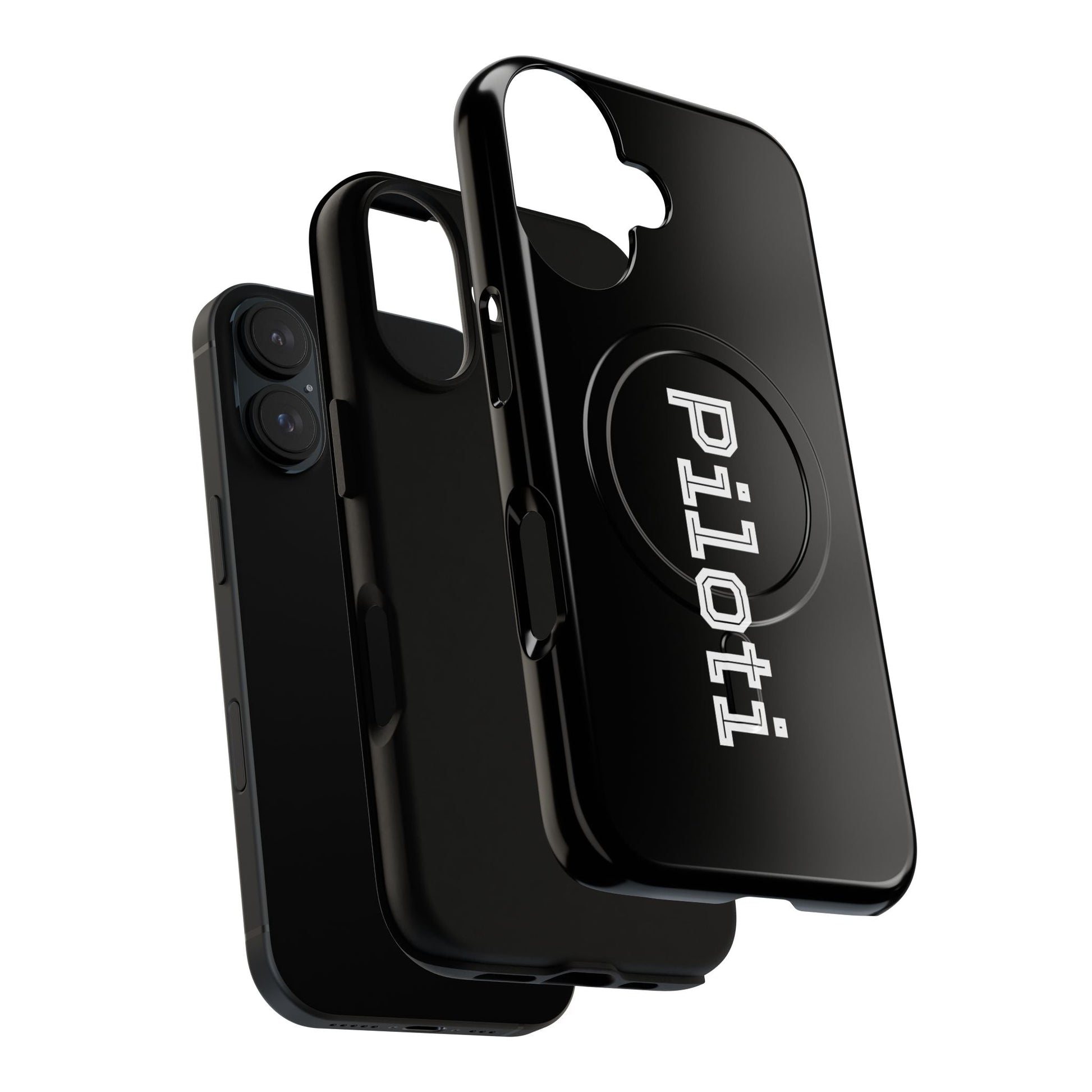 Tough Magnetic iPhone Cases Piloti in black Printify