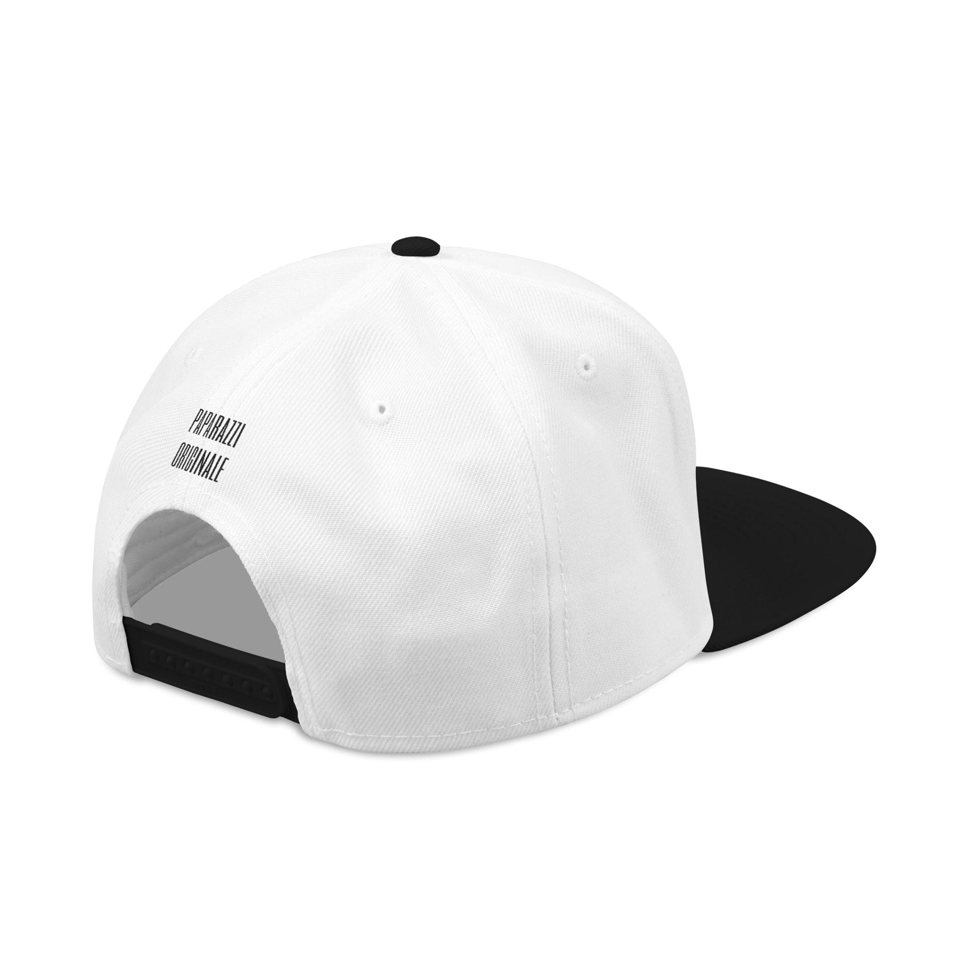 White Paparazzi Black Flat Visor Cap right side - Paparazzi Original