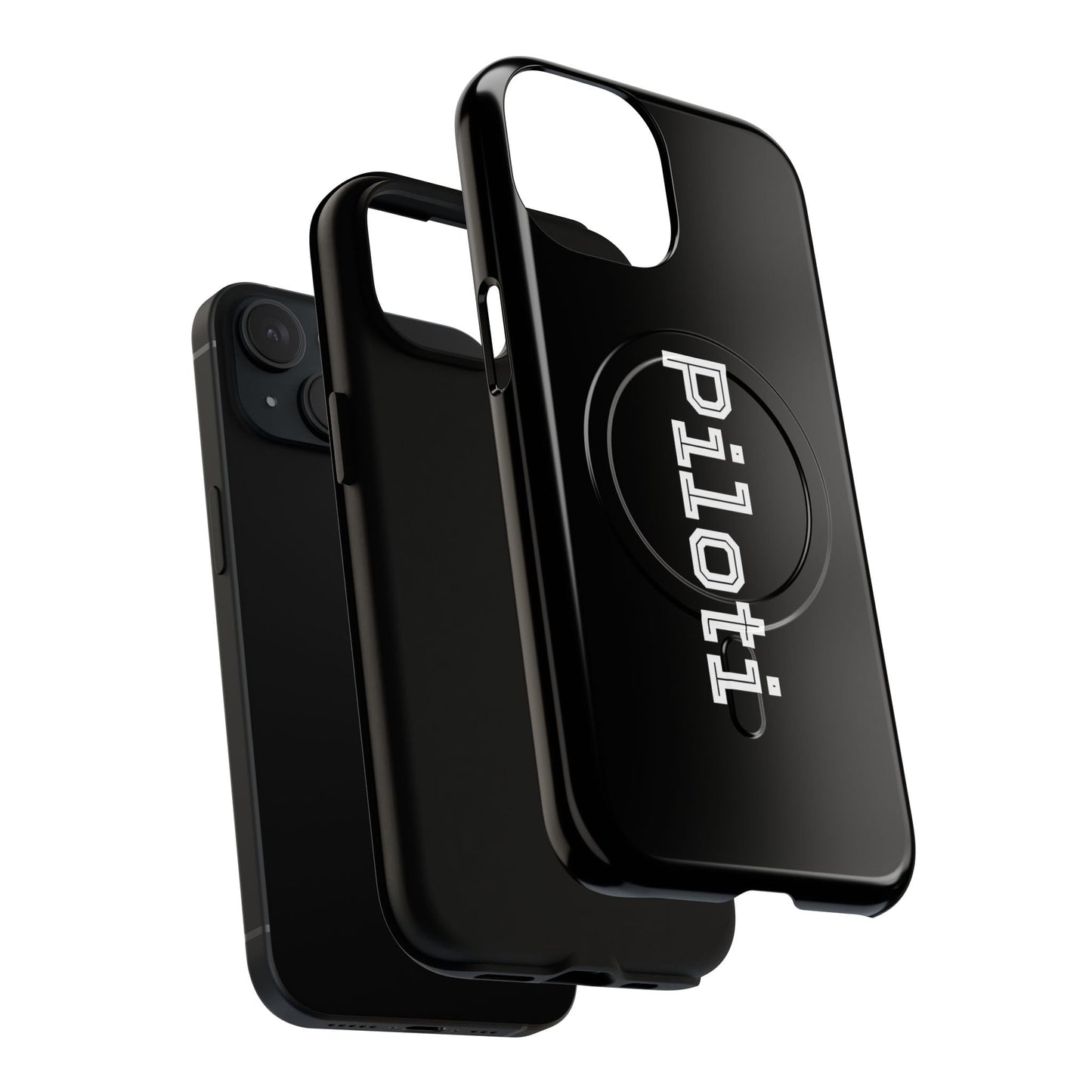 Tough Magnetic iPhone Cases Piloti in black Printify
