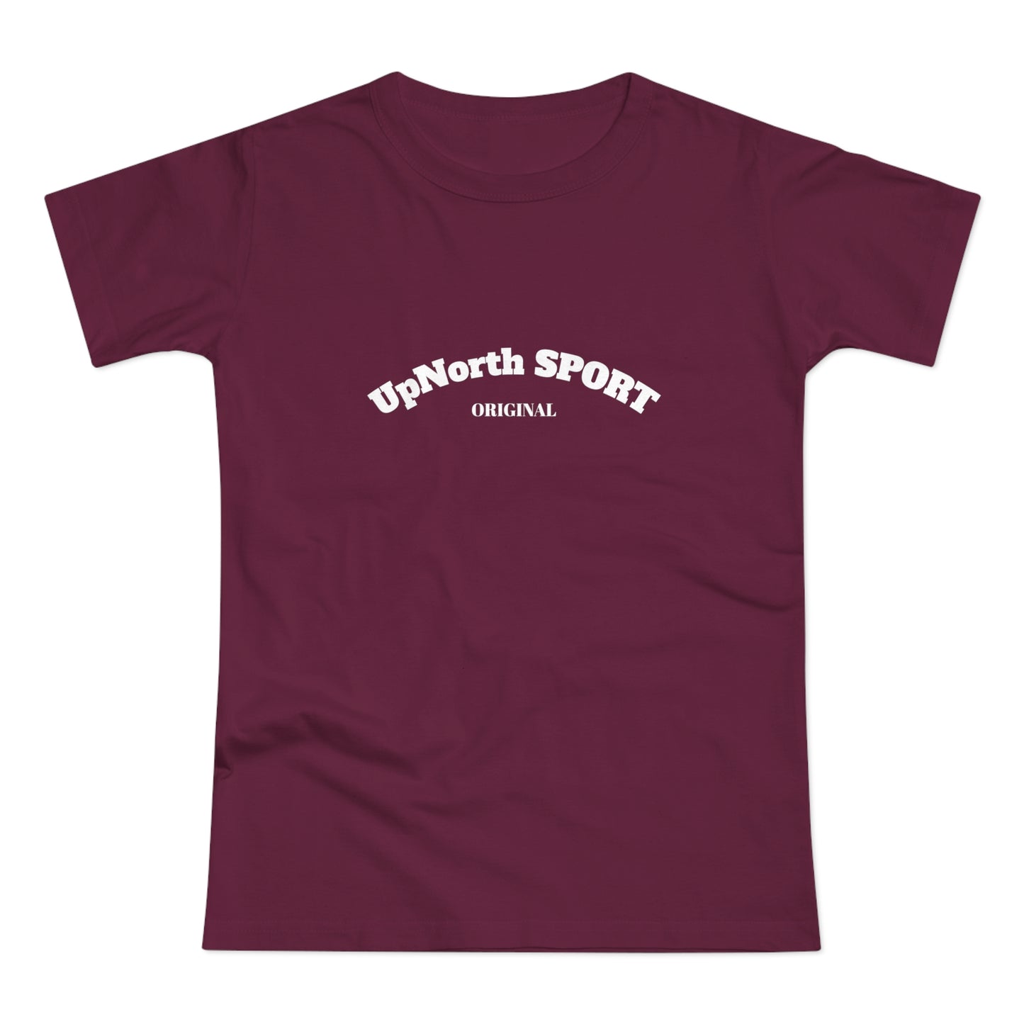 Women T-Shirt burgundy with white