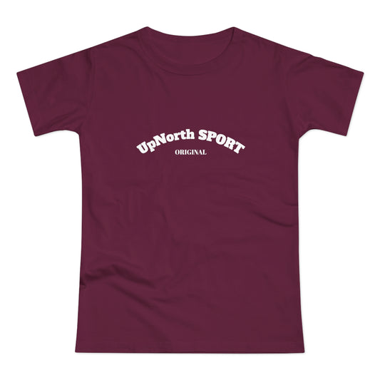 Women T-Shirt burgundy with white