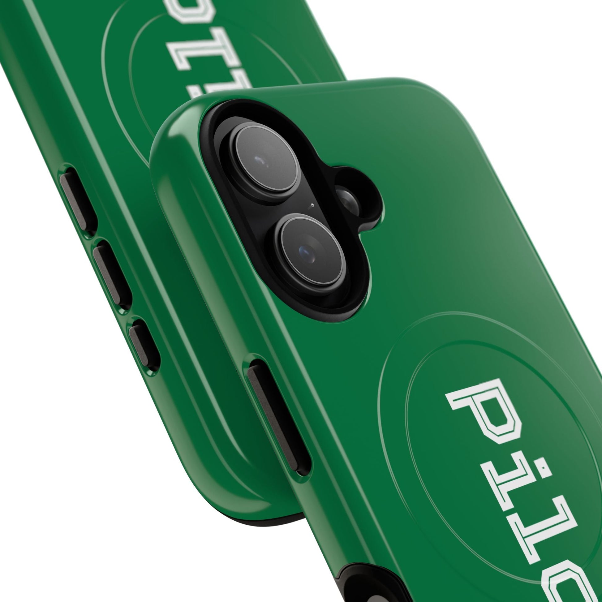 Tough Magnetic iPhone Cases Piloti in dark green Printify