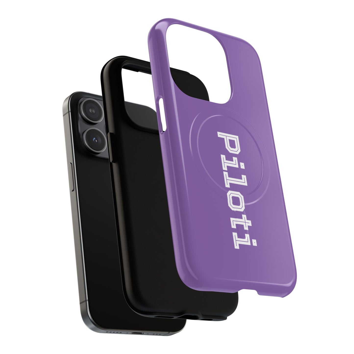 Tough Magnetic iPhone Cases Piloti in light purple Printify