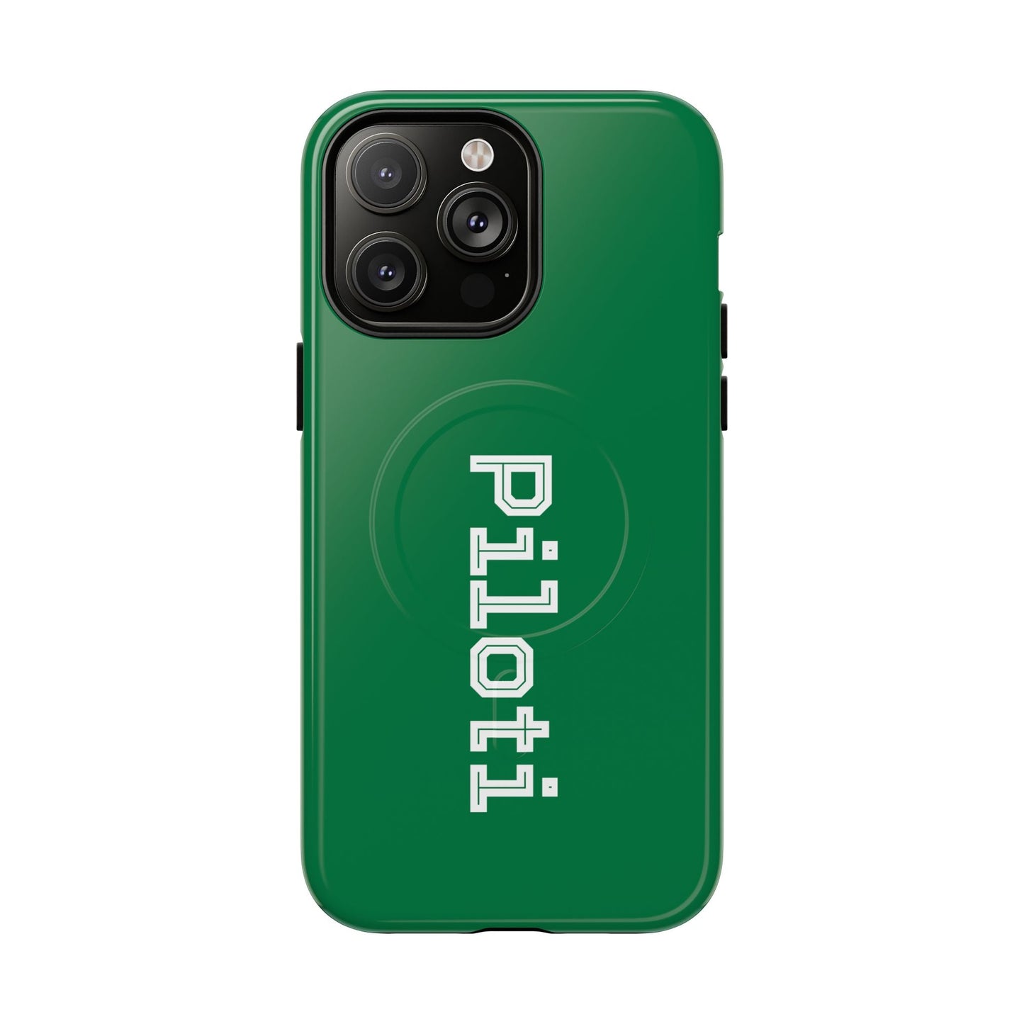 Tough Magnetic iPhone Cases Piloti in dark green Printify