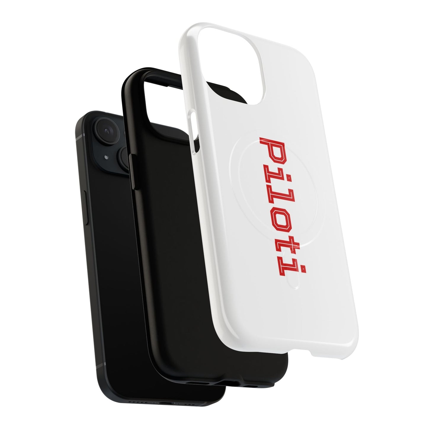 Tough Magnetic iPhone Cases Piloti in white made in matt and gloss finish - UpNorth SPORTS