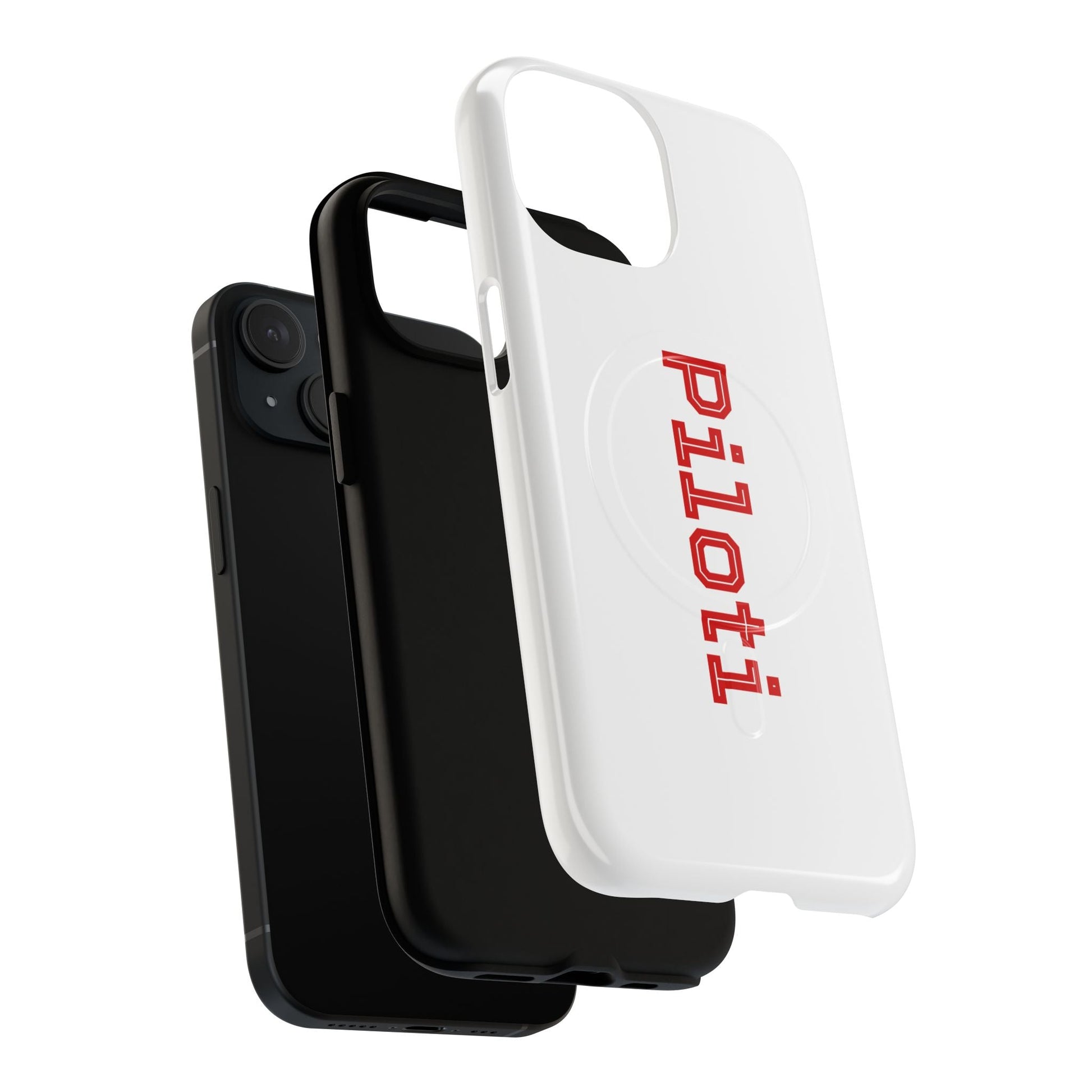 Tough Magnetic iPhone Cases Piloti in white made in matt and gloss finish - UpNorth SPORTS