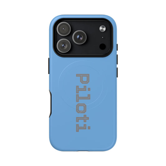 Tough Magnetic iPhone Cases Piloti in skyblue Printify