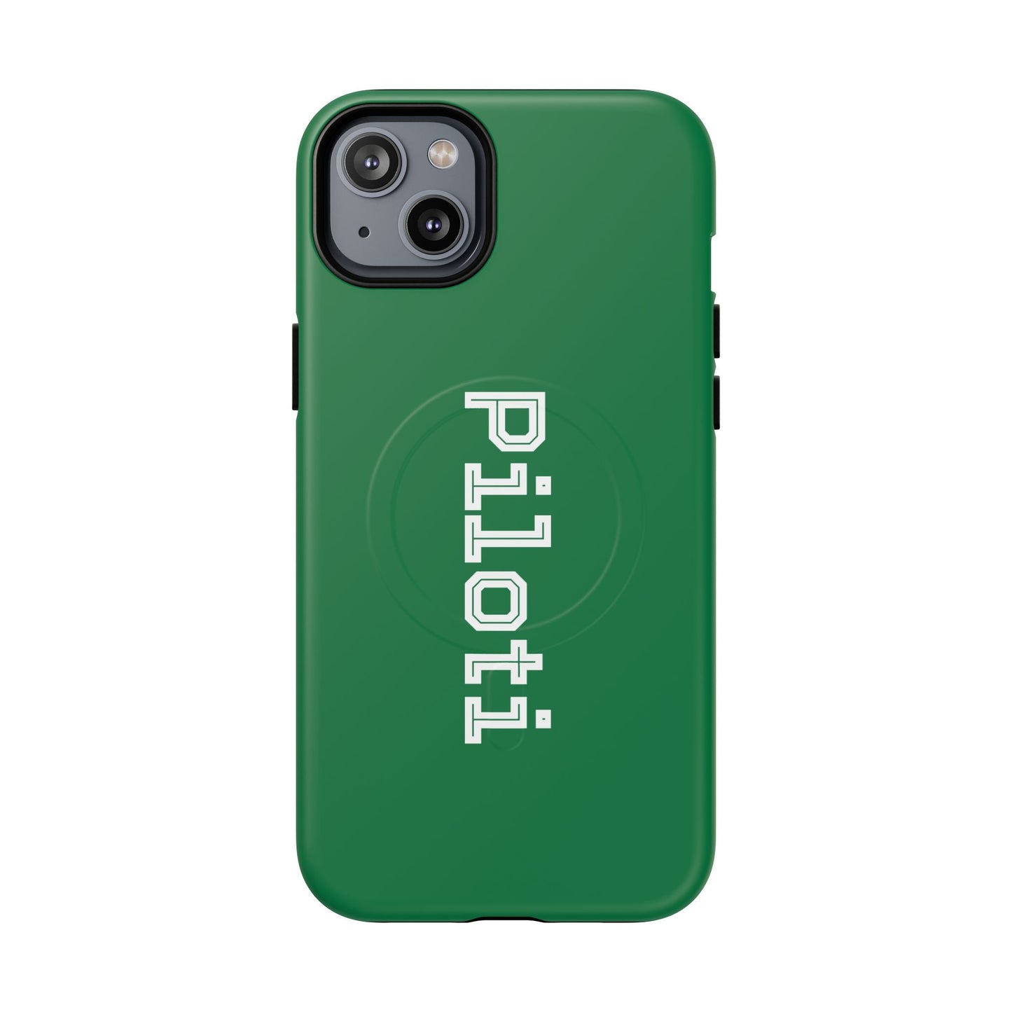 Tough Magnetic iPhone Cases Piloti in dark green Printify