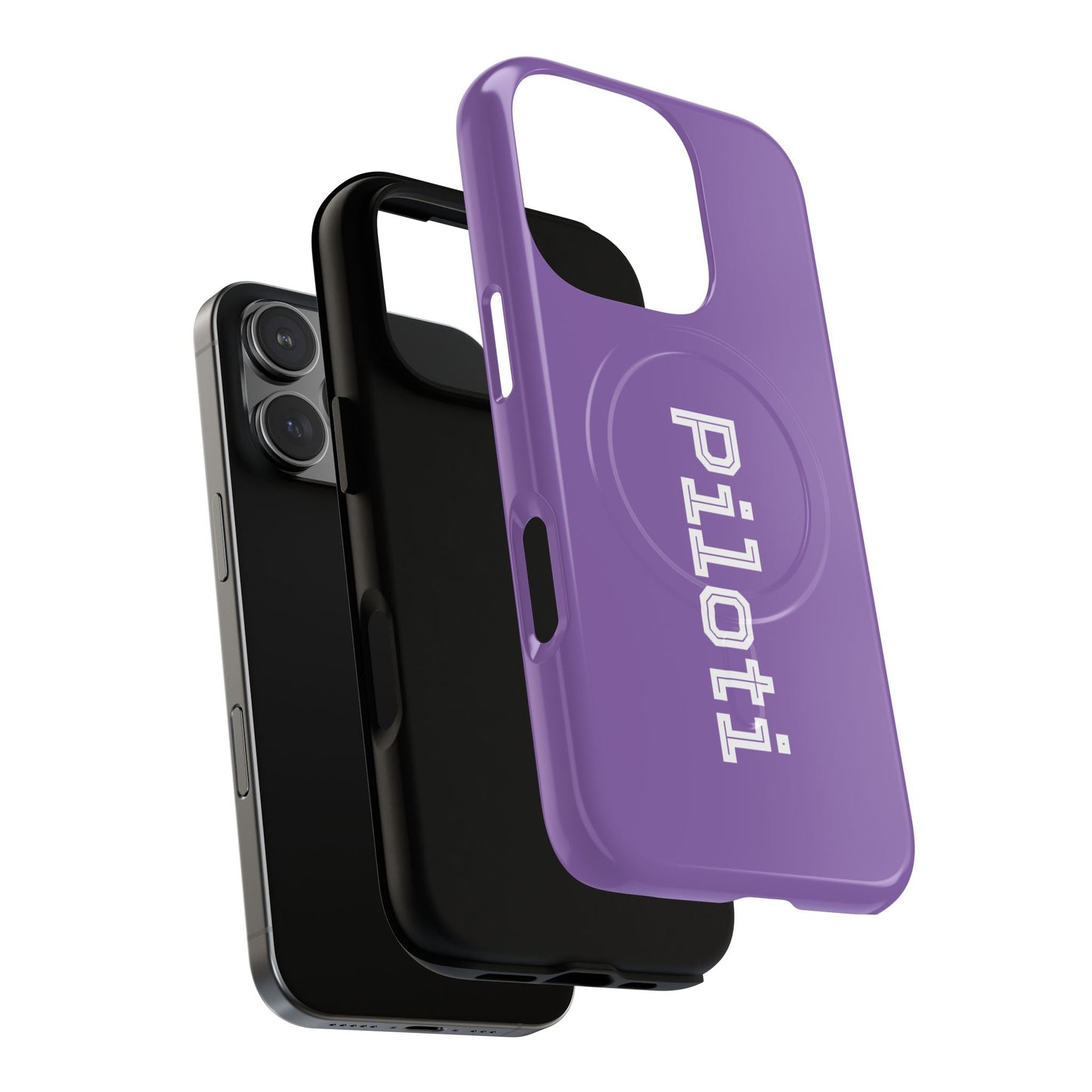 Tough Magnetic iPhone Cases Piloti in light purple Printify