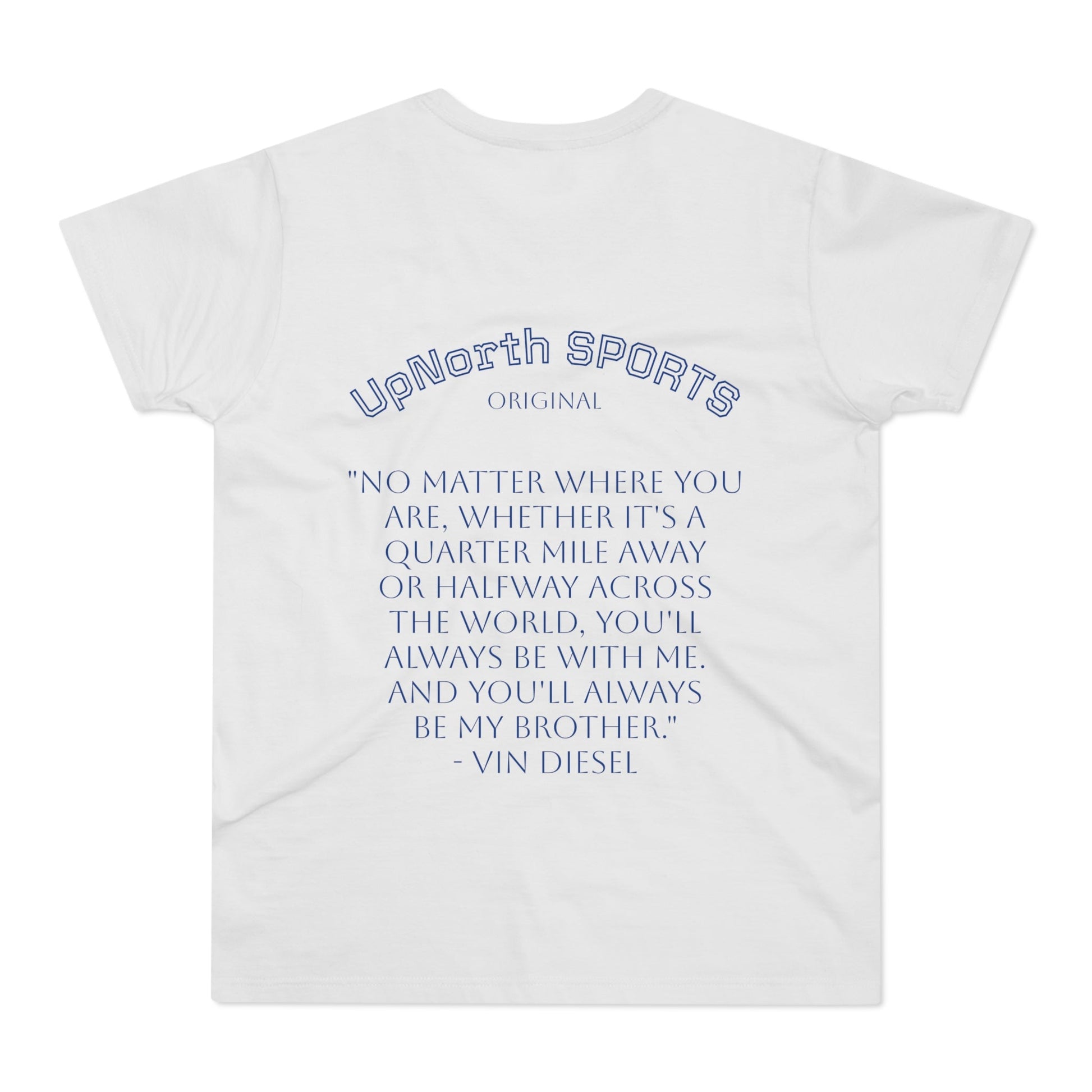 Men T-shirt UpNorth SPORTS white with Vin Diesel tribute Printify