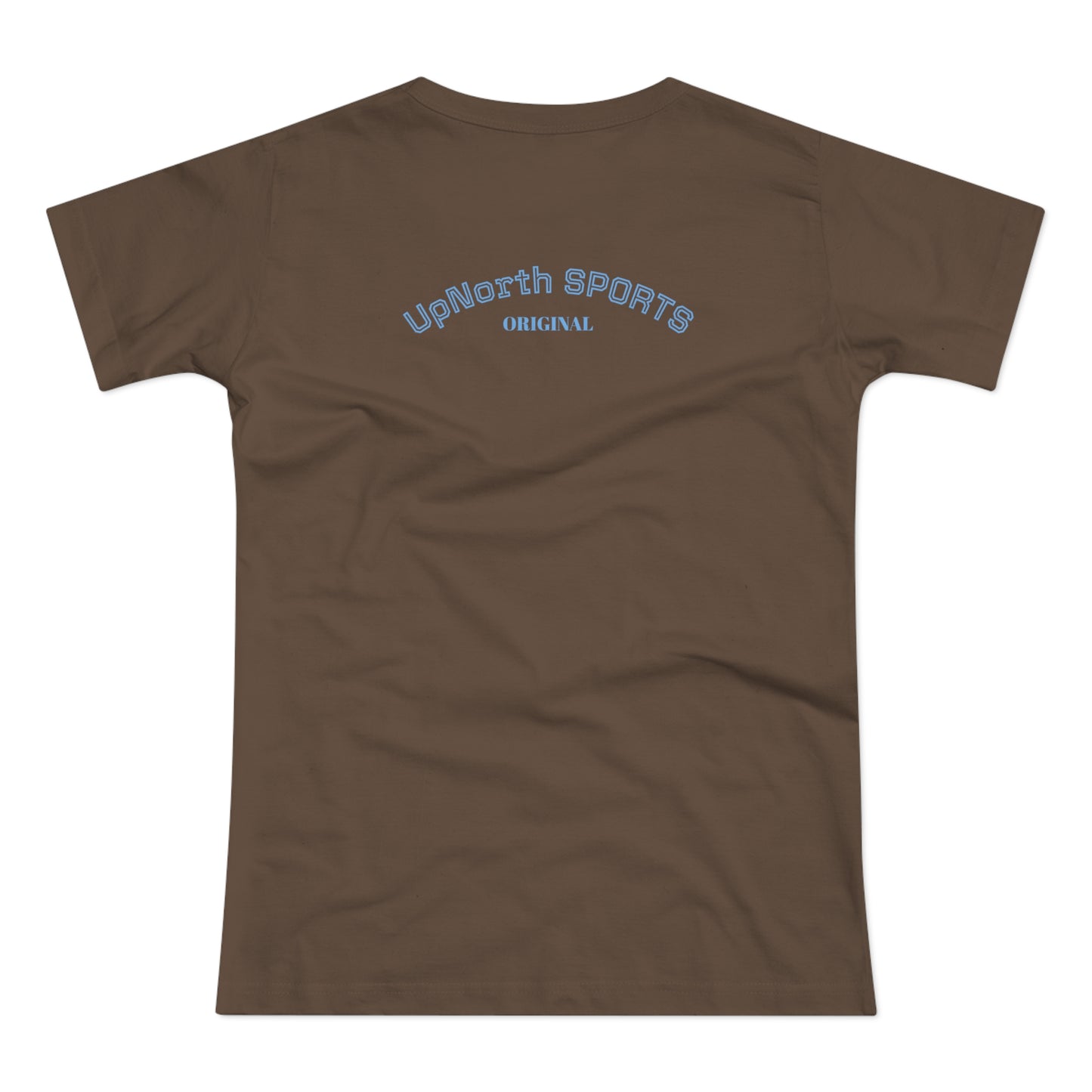 Women T-Shirt chocolate with light blue