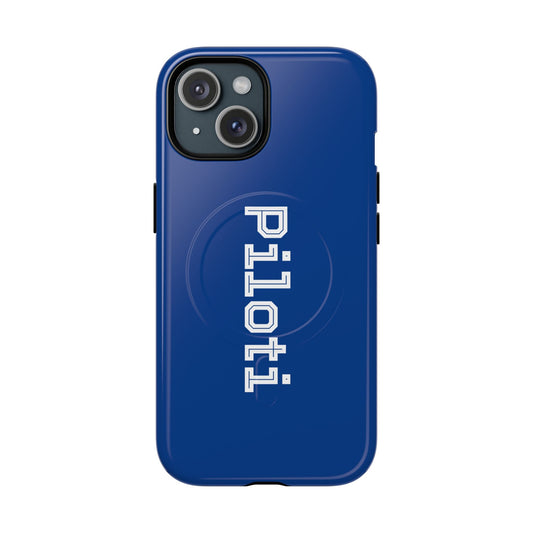 Tough Magnetic iPhone Cases Piloti in navy blue Printify