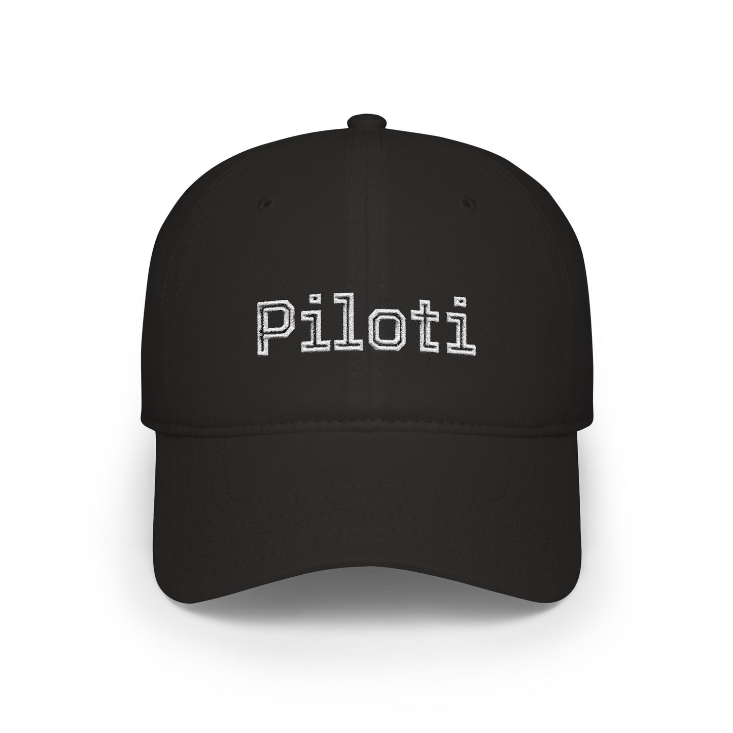 Piloti Baseball Cap Embroidered with White Printify
