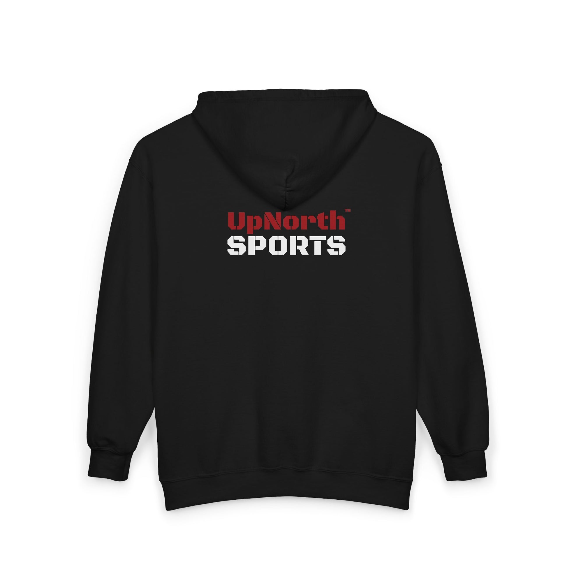 UpNorth Sports Black Full Zip Hoodie back - UpNorth SPORTS
