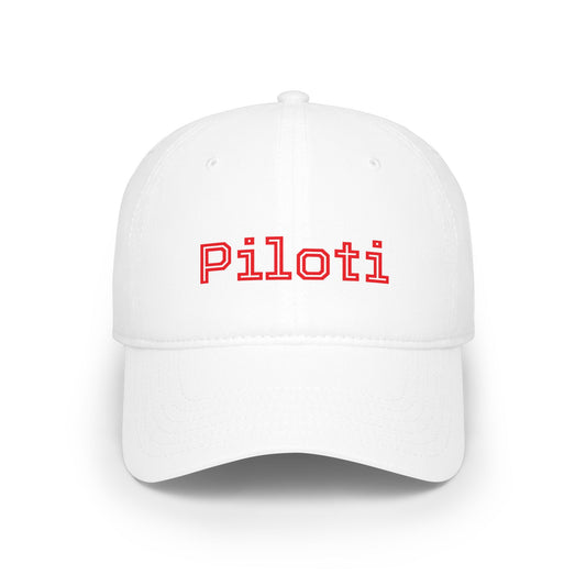 Baseball Cap Piloti white and red