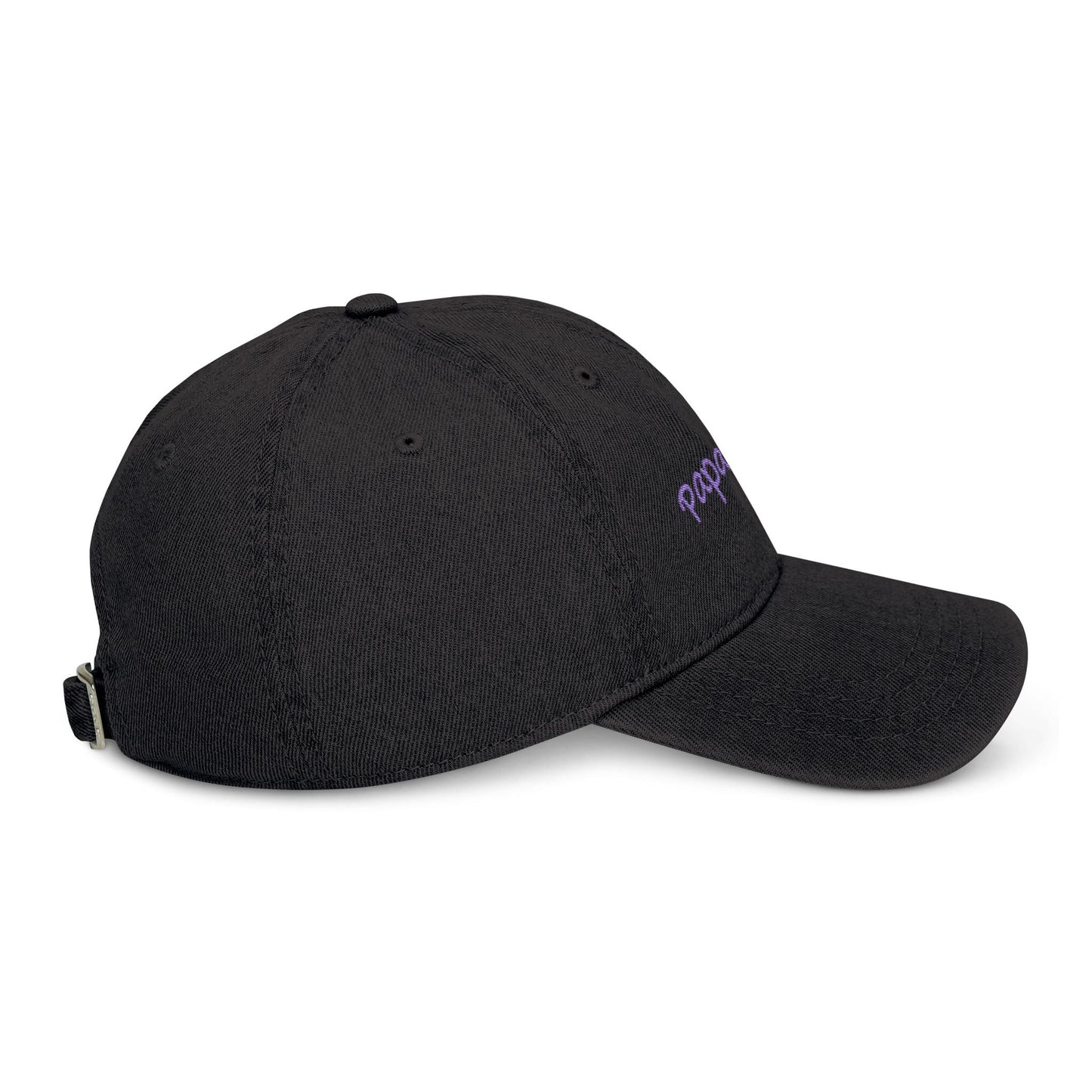 Denim Baseball Cap Paparazzi in black with purple