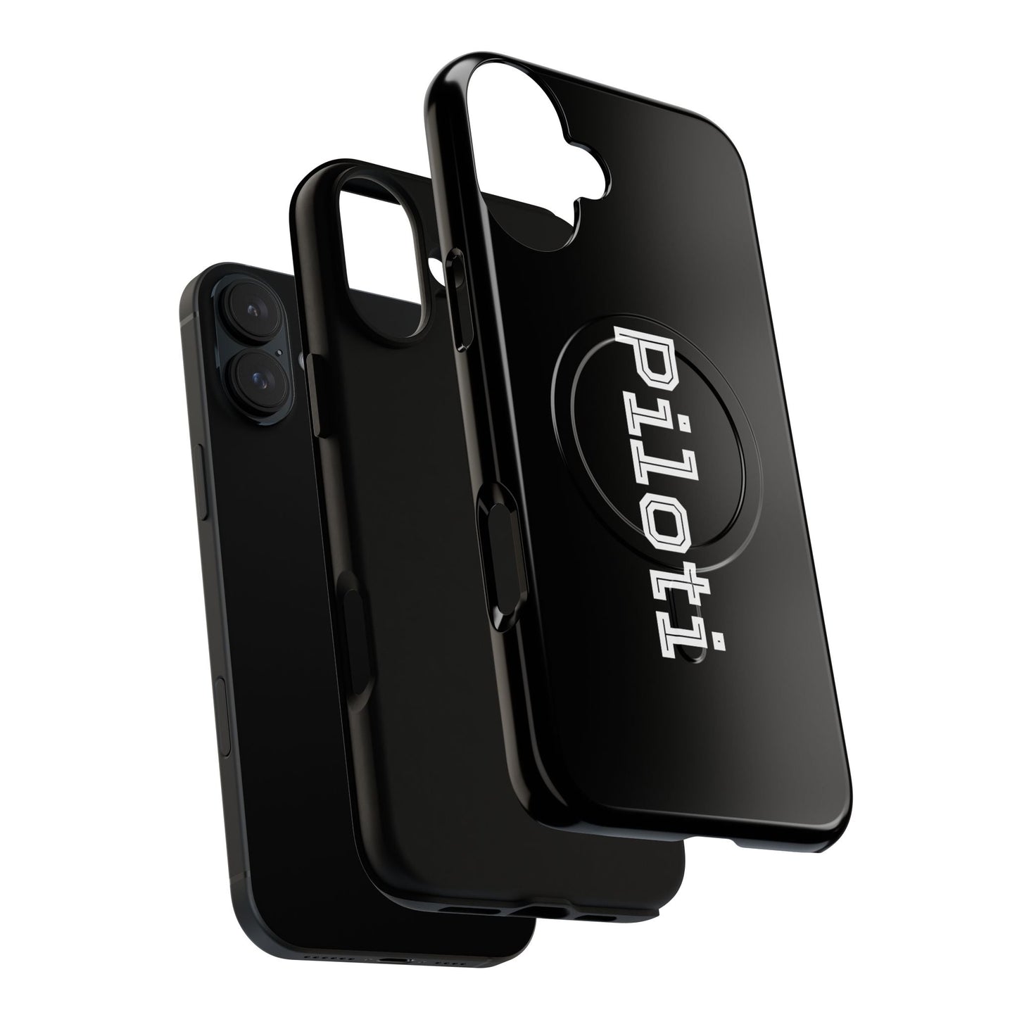 Tough Magnetic iPhone Cases Piloti in black Printify