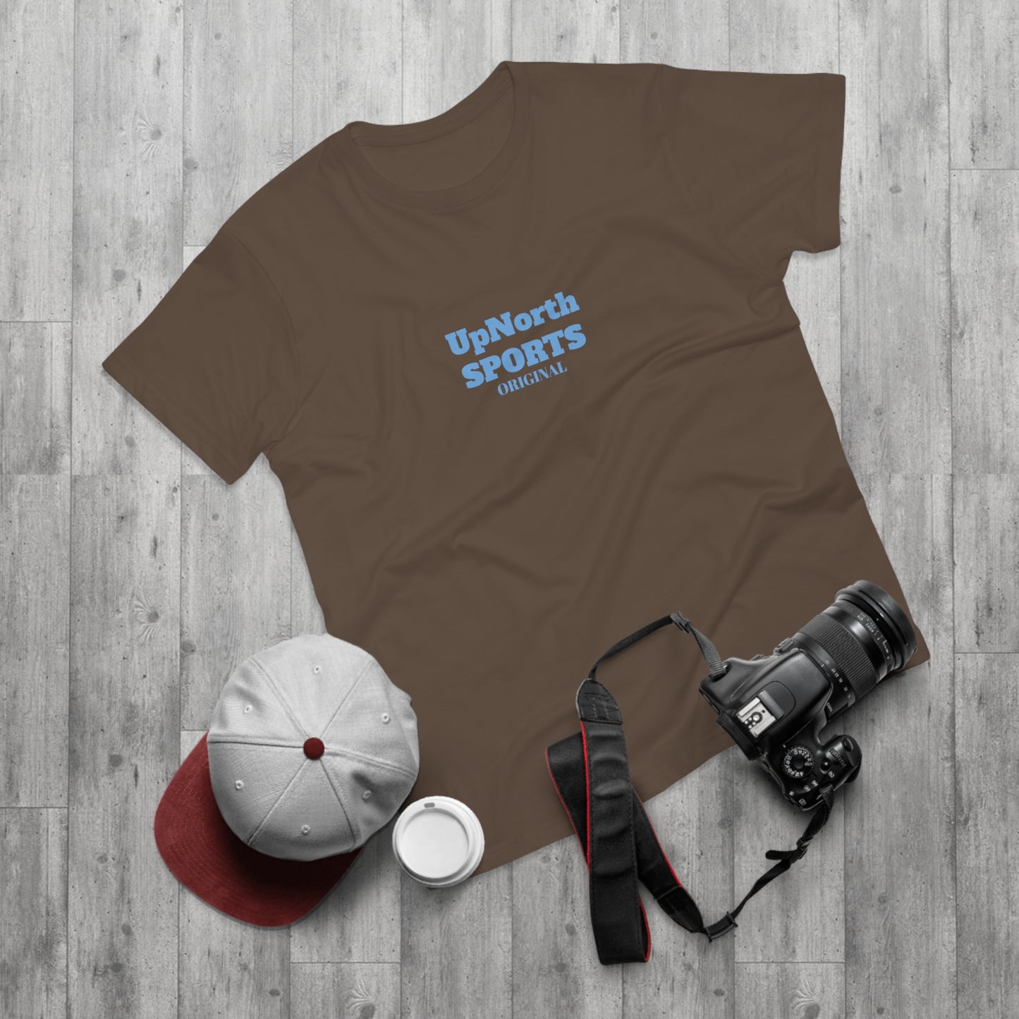 Men T-shirt UpNorth SPORTS chocolate with Maximus tribute
