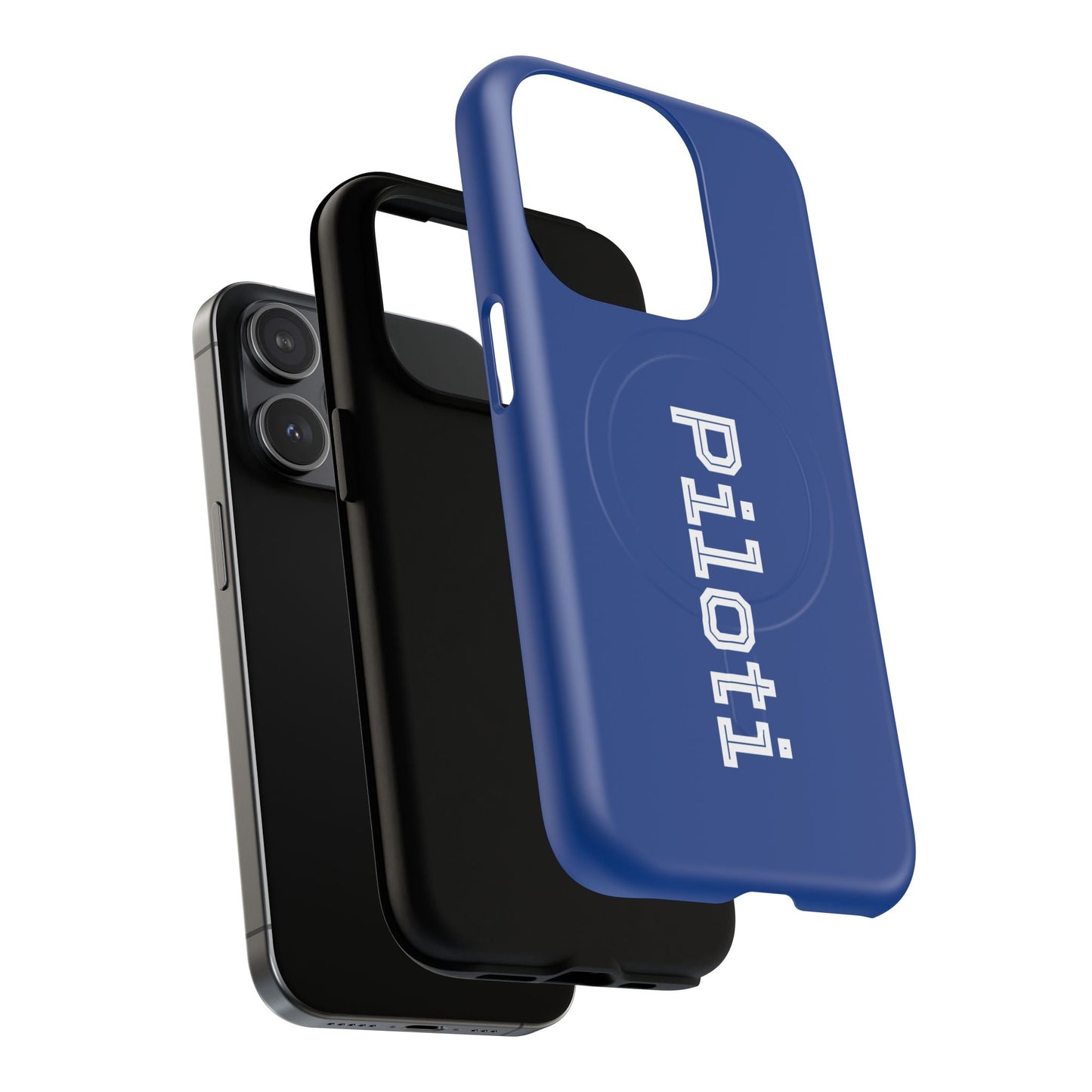 Tough Magnetic iPhone Cases Piloti in navy blue made in matt and gloss finish - UpNorth SPORTS