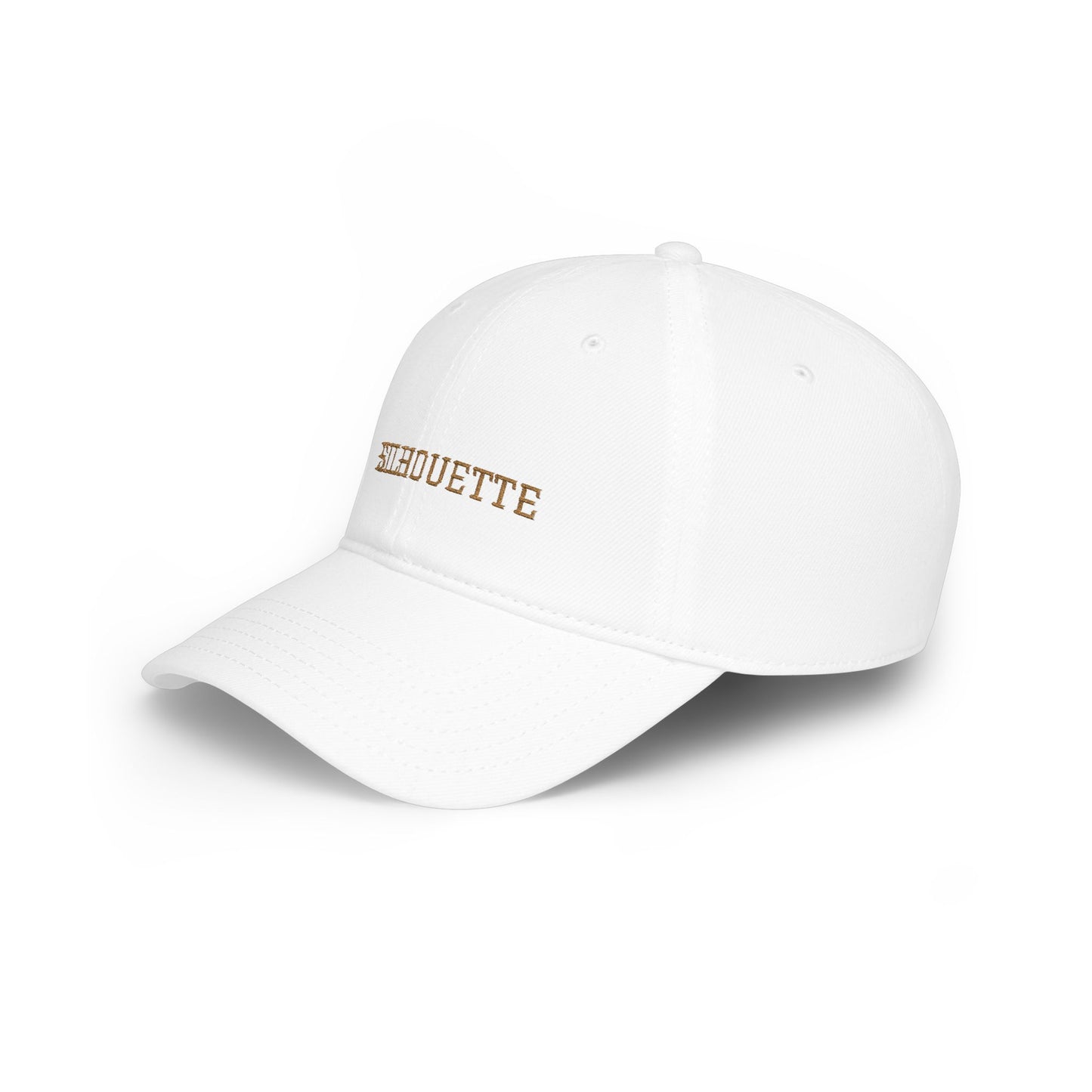 White Paparazzi Silhouette Old Gold Baseball Cap left side - Paparazzi Original