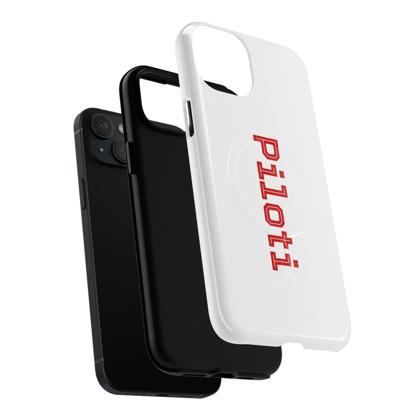 Tough Magnetic iPhone Cases Piloti in white made in matt and gloss finish - UpNorth SPORTS