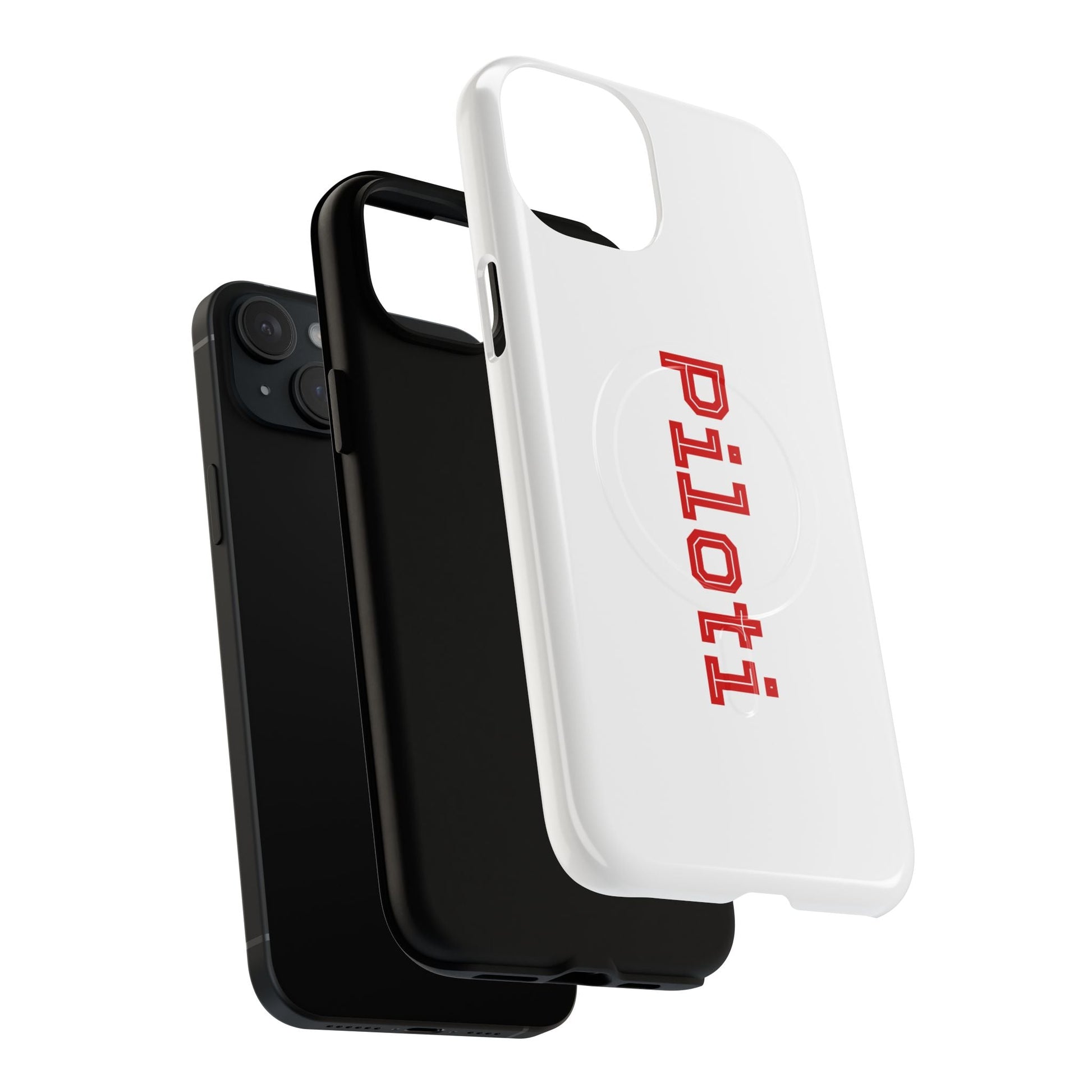 Tough Magnetic iPhone Cases Piloti in white made in matt and gloss finish - UpNorth SPORTS