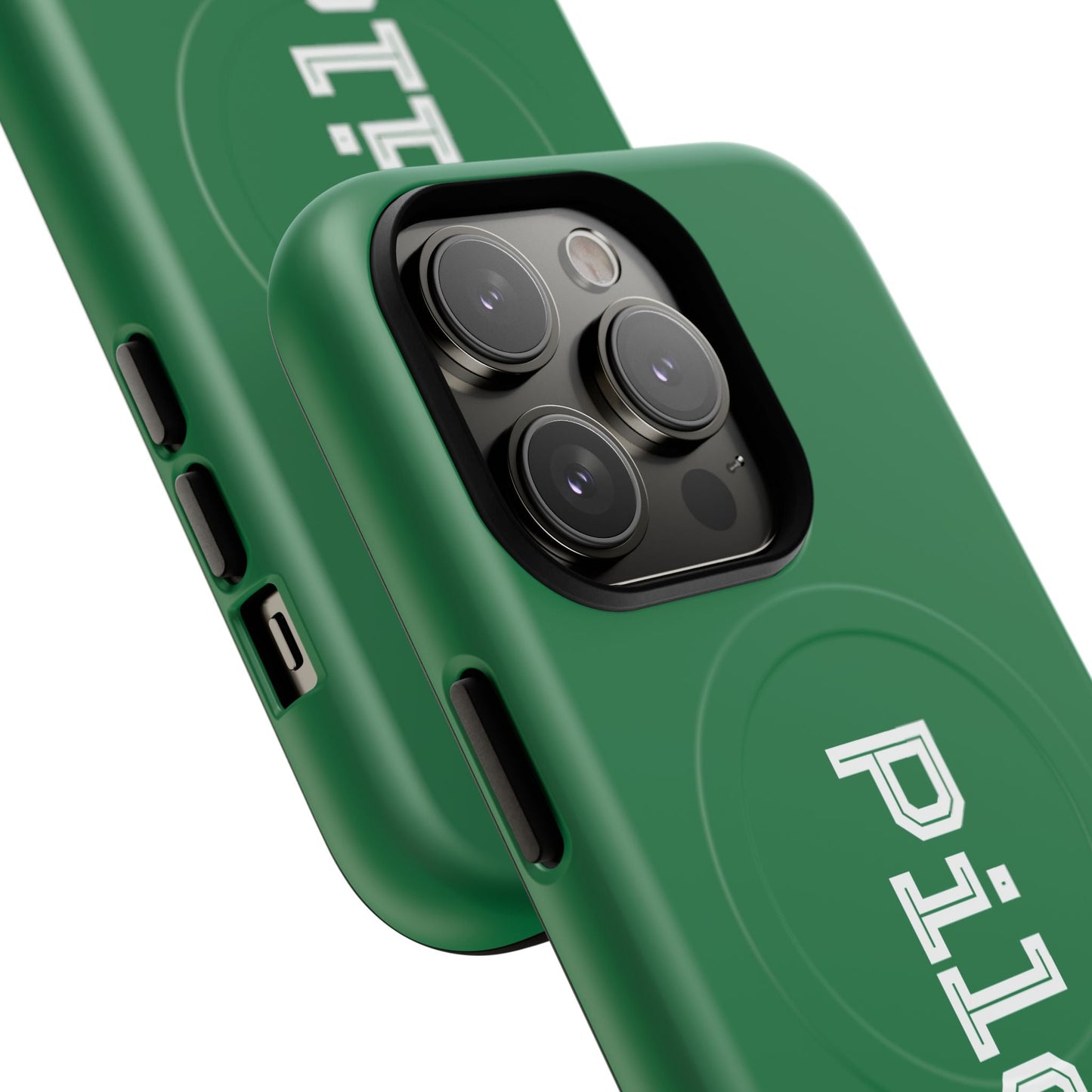 Tough Magnetic iPhone Cases Piloti in dark green Printify