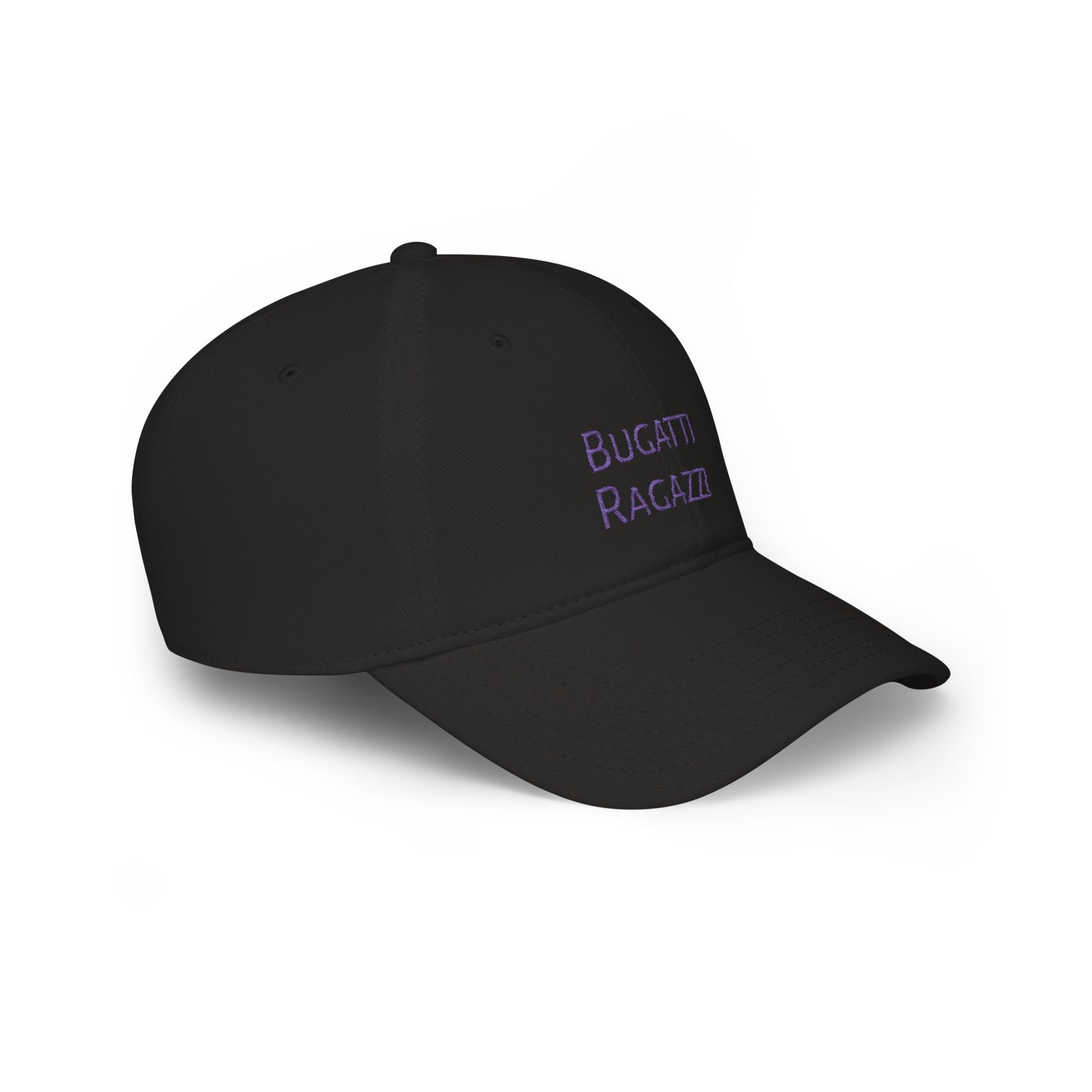 Black Bugatti Ragazzi Purple Baseball Cap right side - UpNorth SPORTS