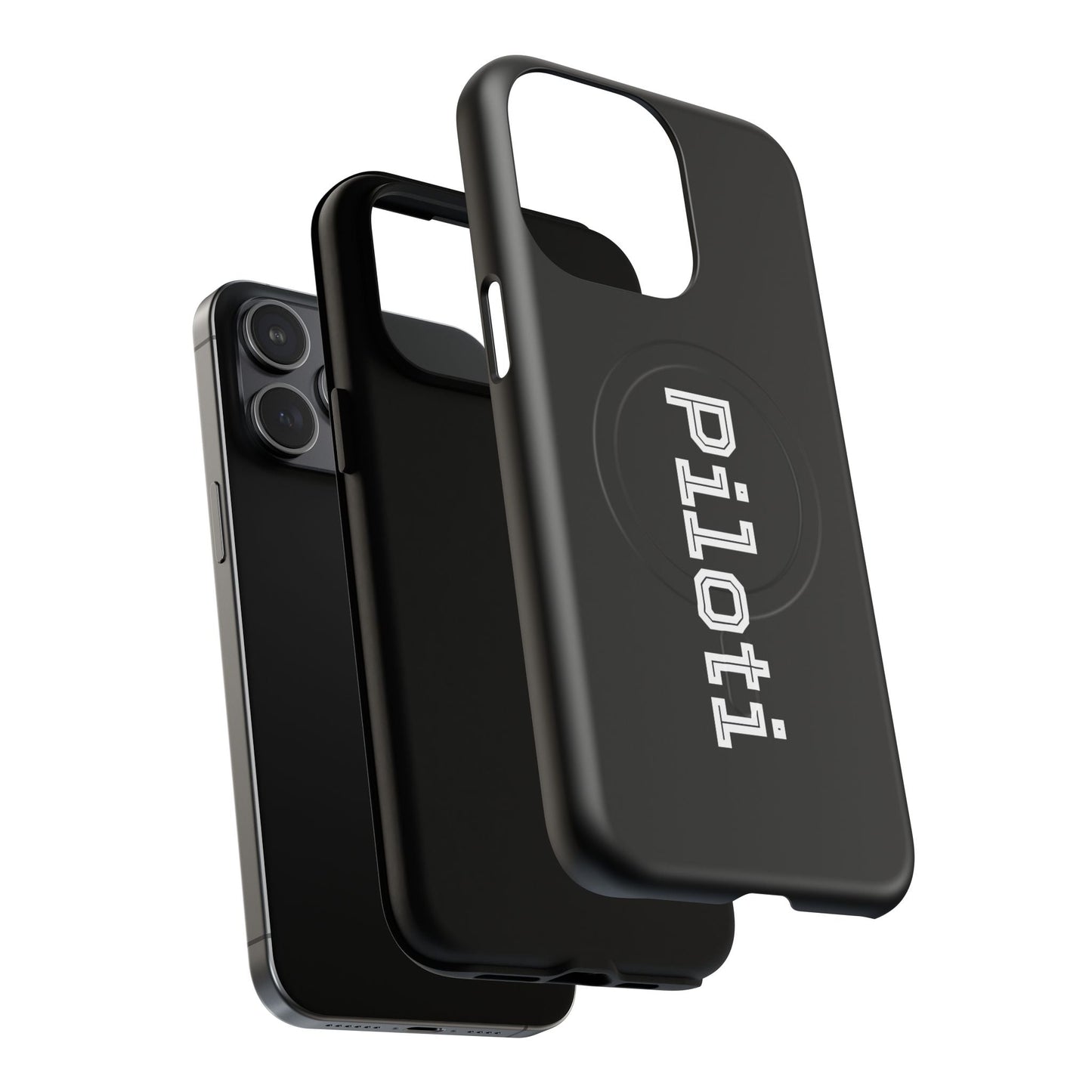 Tough Magnetic iPhone Cases Piloti in black Printify