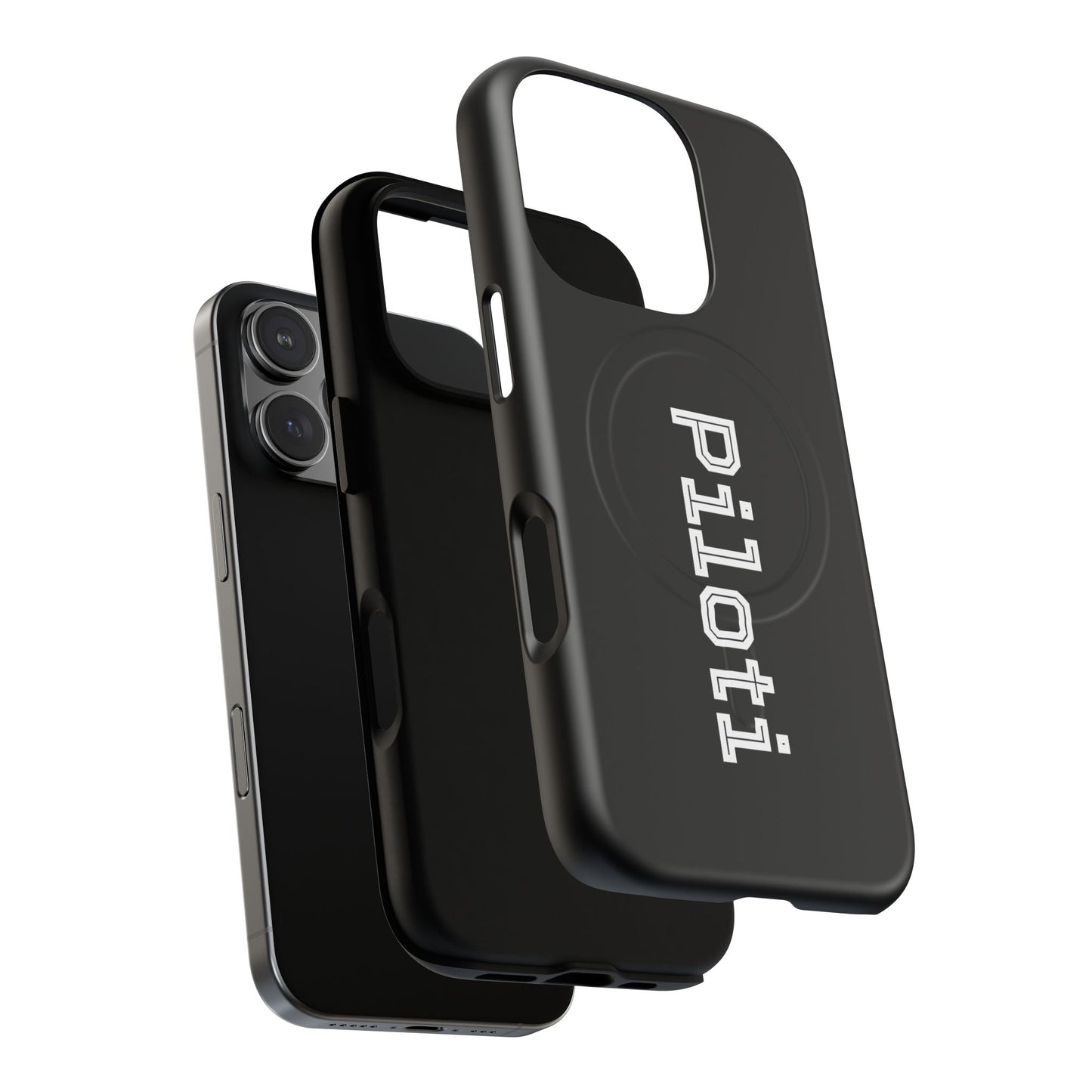 Tough Magnetic iPhone Cases Piloti in black Printify