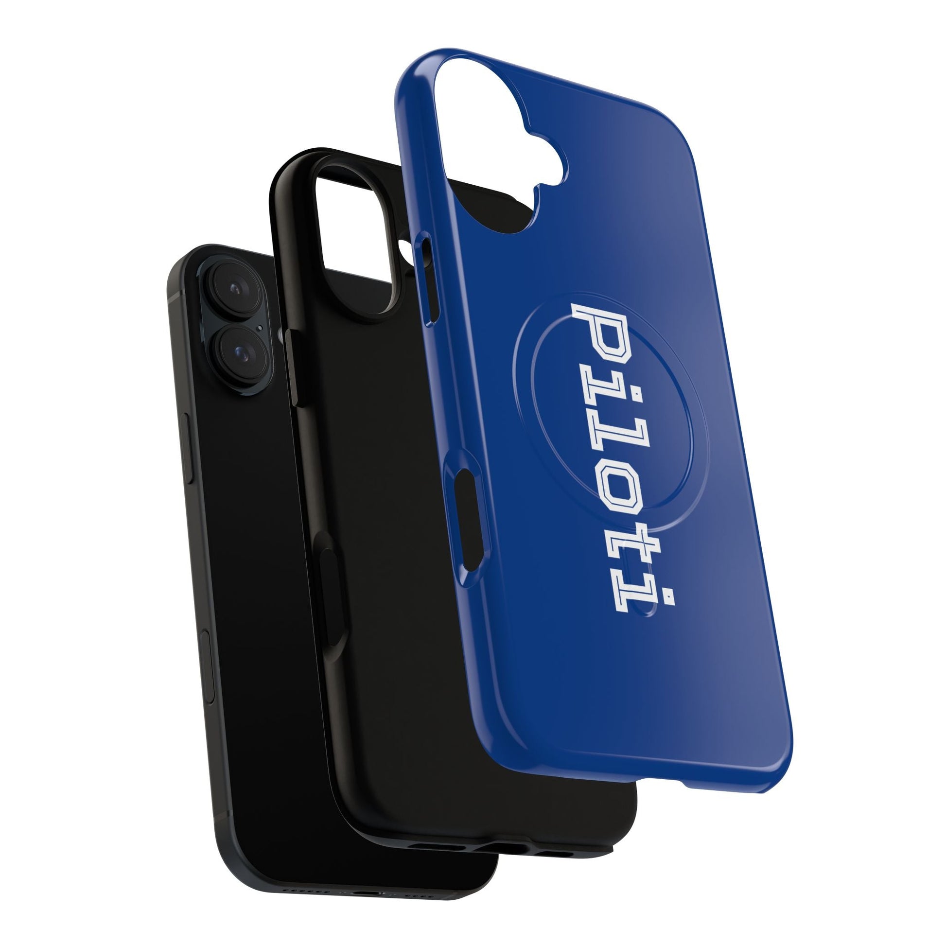 Tough Magnetic iPhone Cases Piloti in navy blue made in matt and gloss finish - UpNorth SPORTS