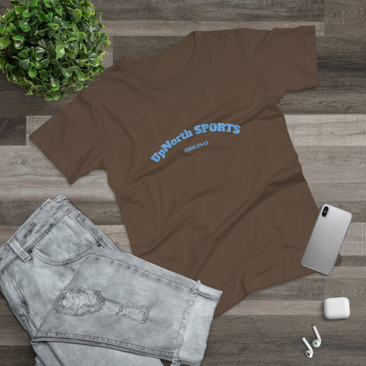 Women T-Shirt chocolate with light blue front - UpNorth SPORTS