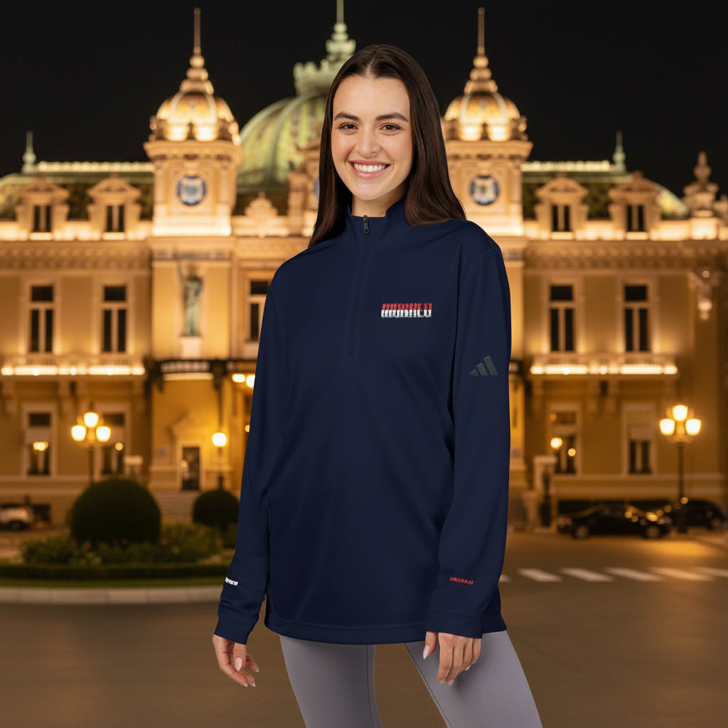 Adidas® MONACO Navy Quarter-Zip Pullover Navy