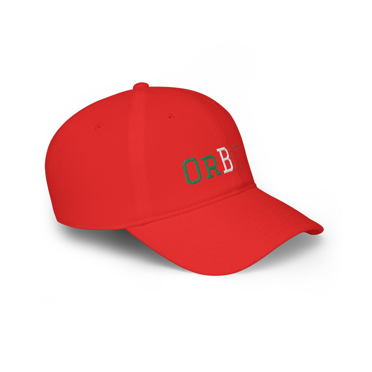 Red Orbit Baseball Cap with tricolore embroidery right side - UpNorth SPORTS