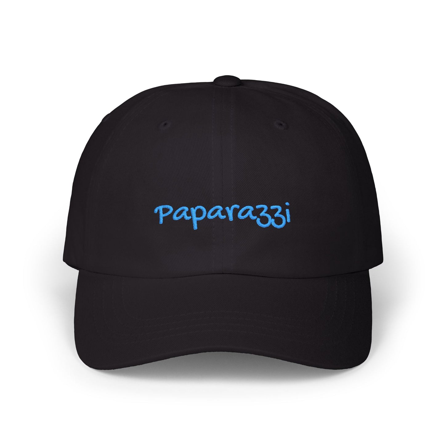 Black Paparazzi Aqua Classic Cap front - Paparazzi Original