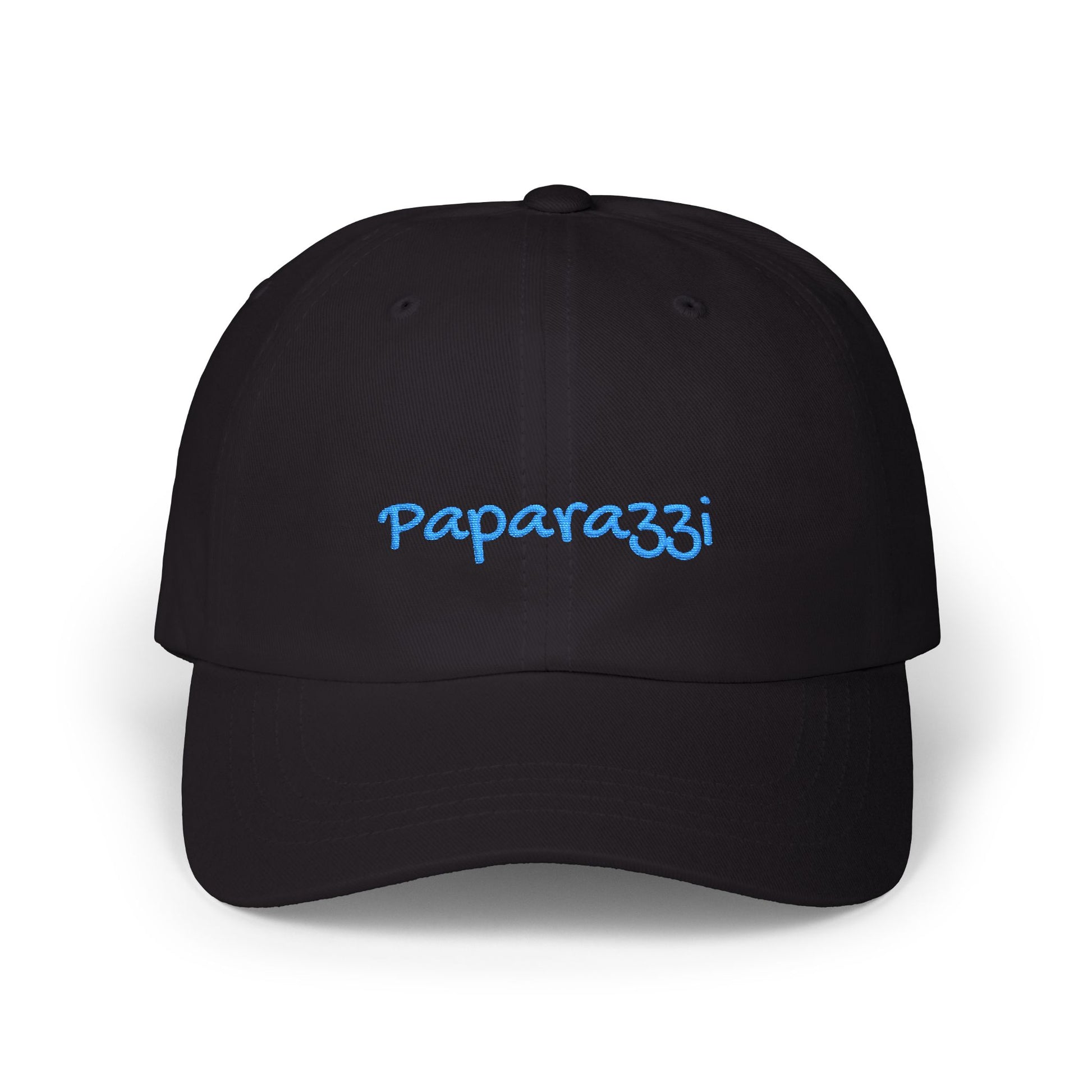Black Paparazzi Aqua Classic Cap front - Paparazzi Original