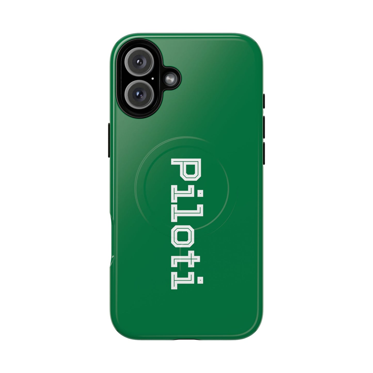 Tough Magnetic iPhone Cases Piloti in dark green Printify
