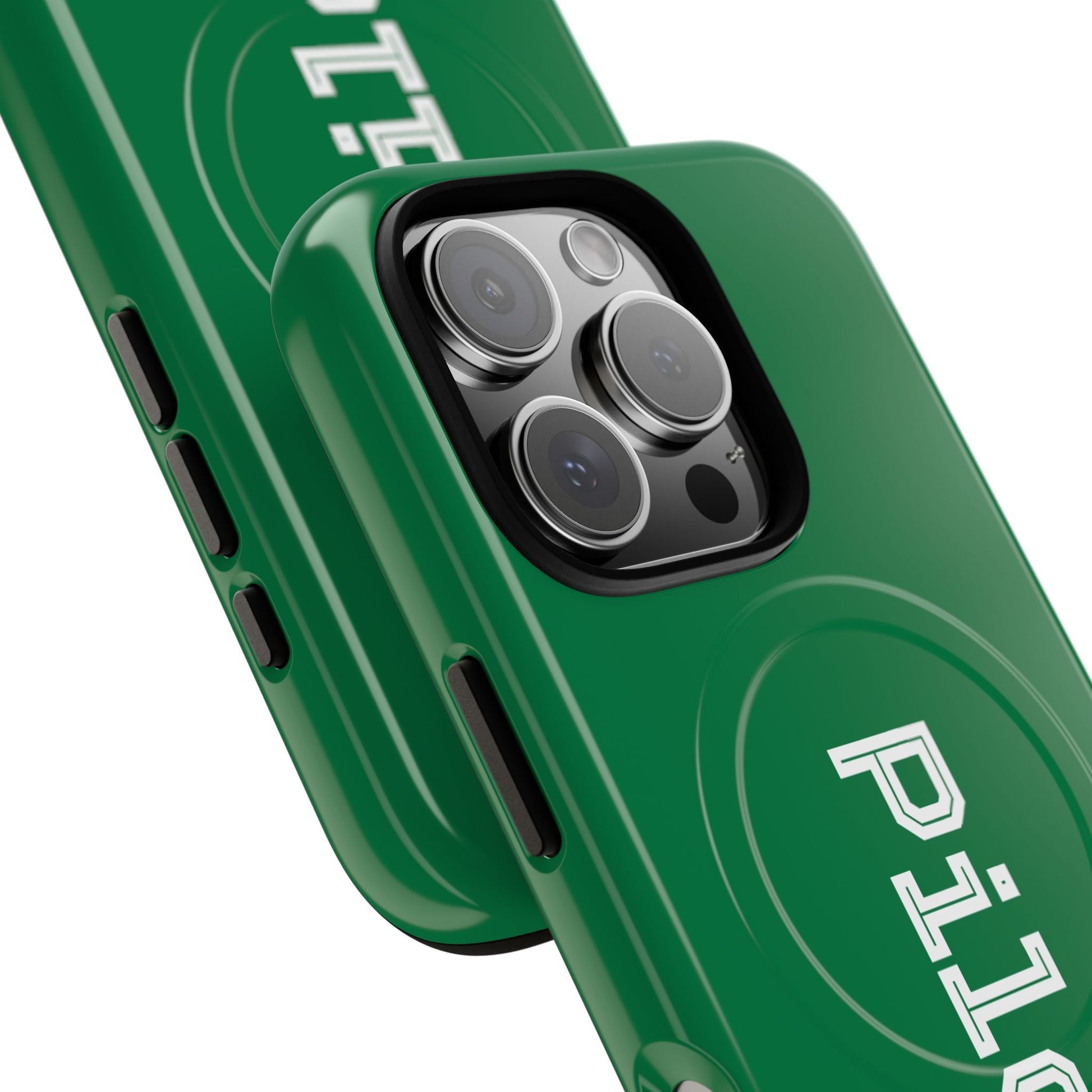 Tough Magnetic iPhone Cases Piloti in dark green Printify