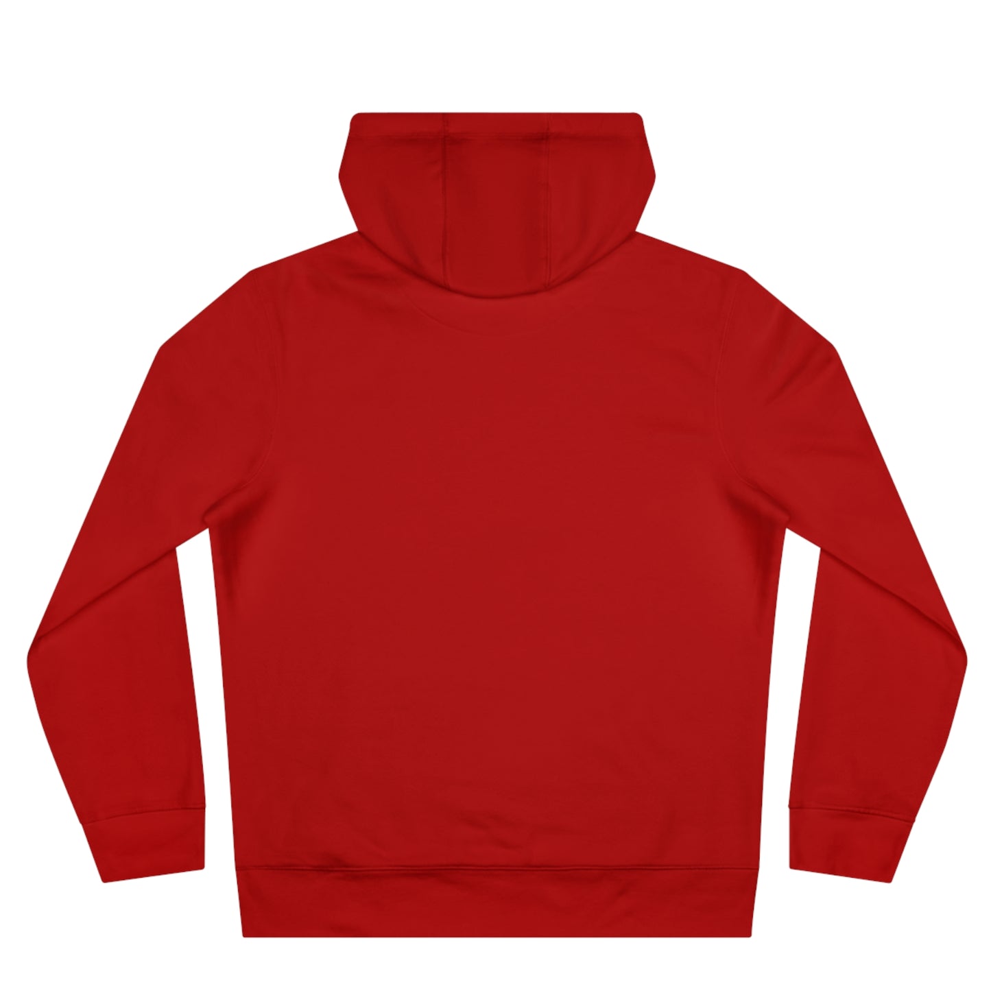 No Label White on Red Hoodie Printify