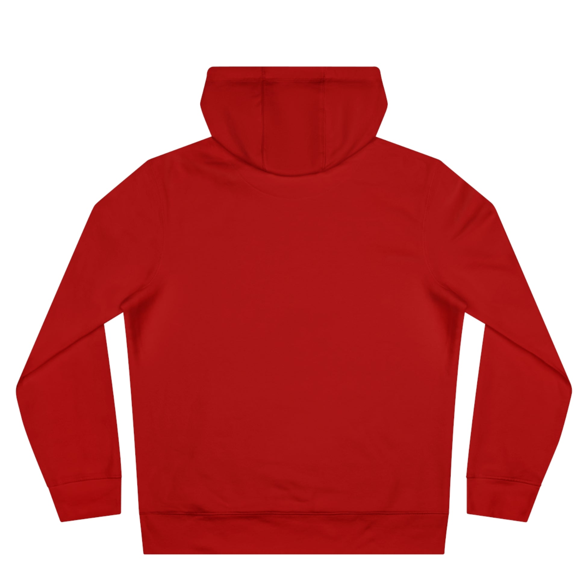 No Label White on Red Hoodie Printify