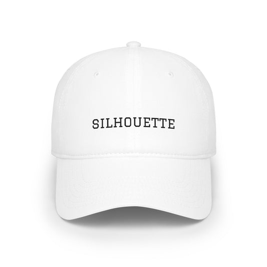 White Paparazzi Silhouette Black Baseball Cap front - Paparazzi Original