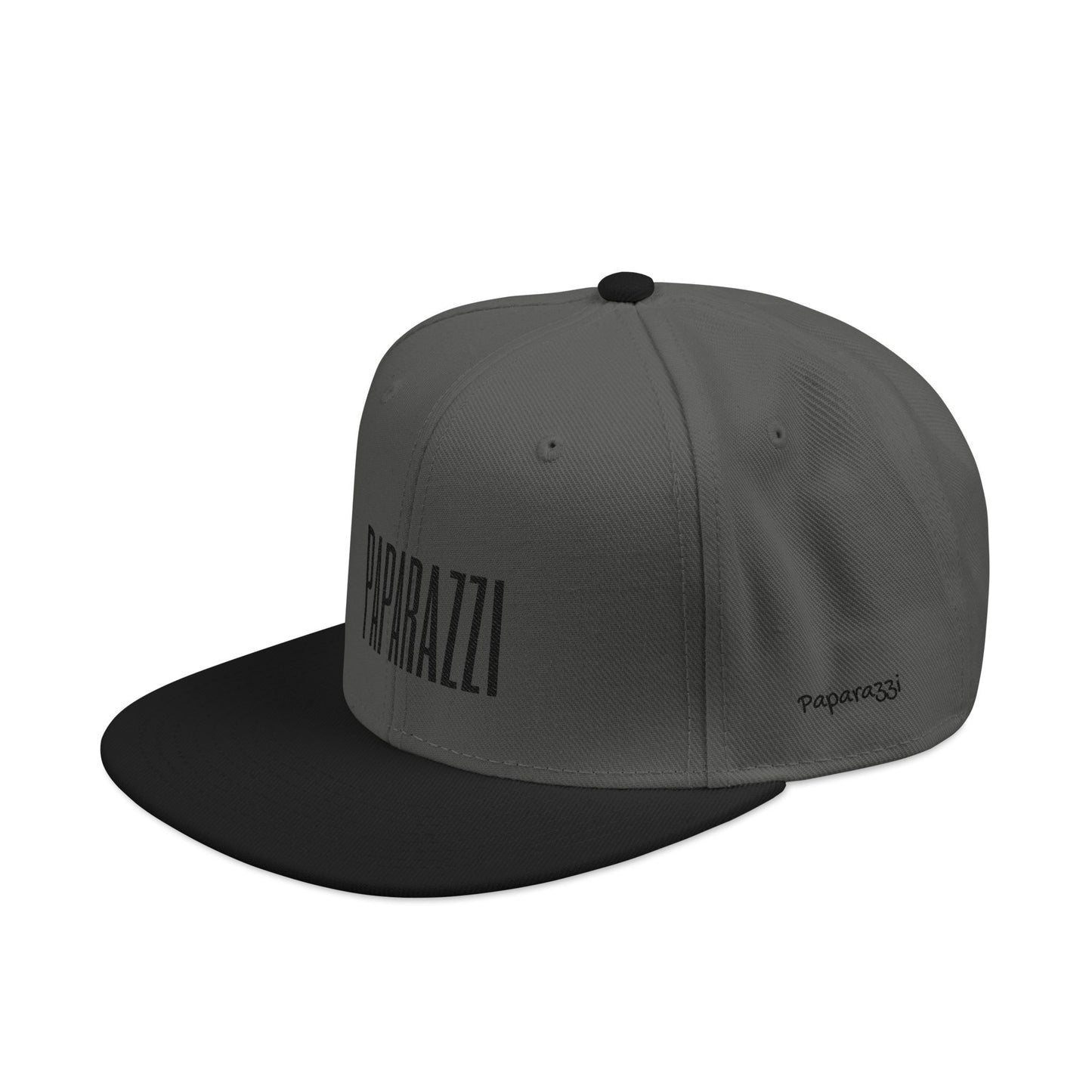 Charcoal Paparazzi Black Flat Visor Cap left side - Paparazzi Original